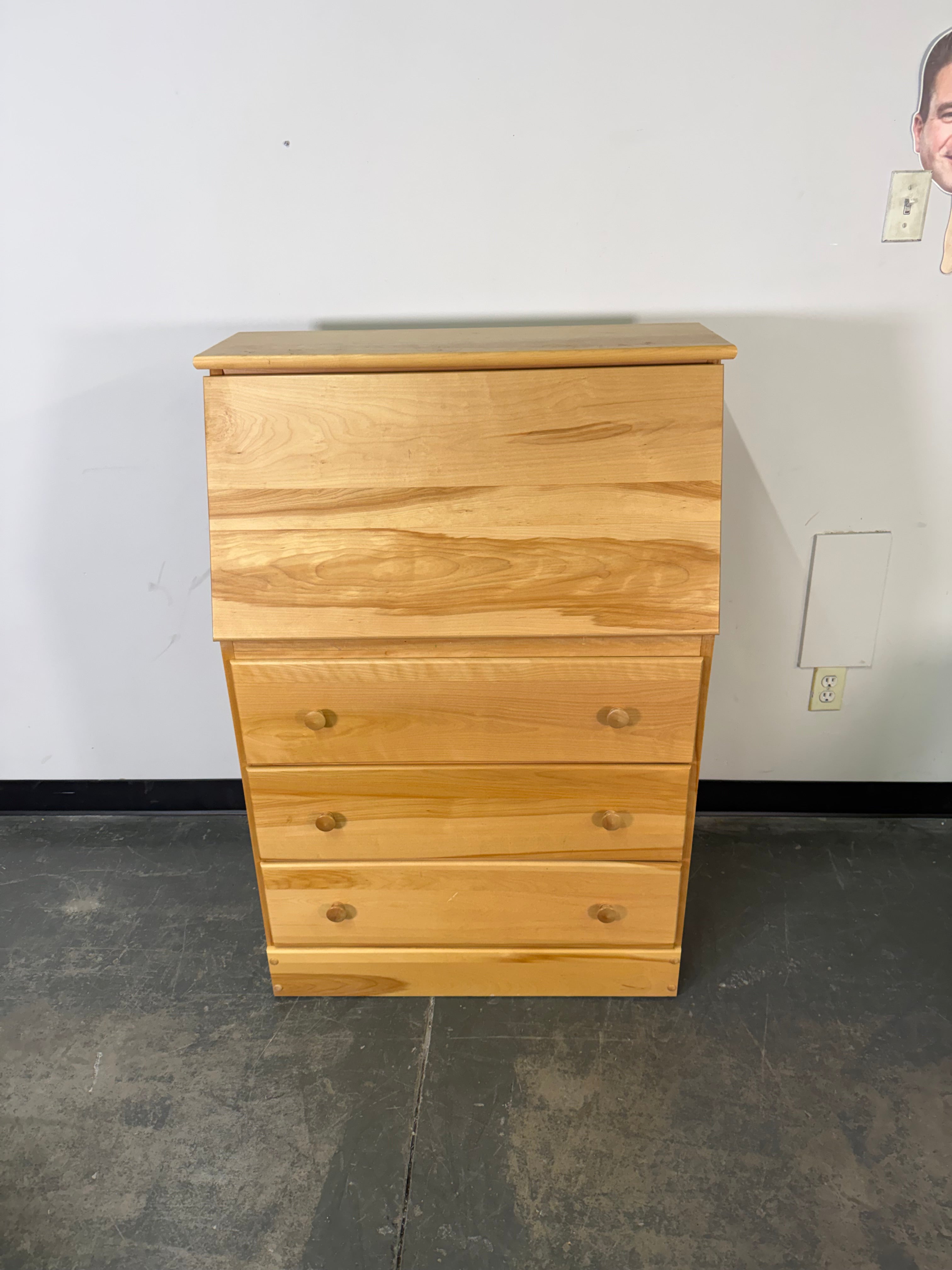 Solid Wood Secretary Desk with Storage – Classic &amp; Functional