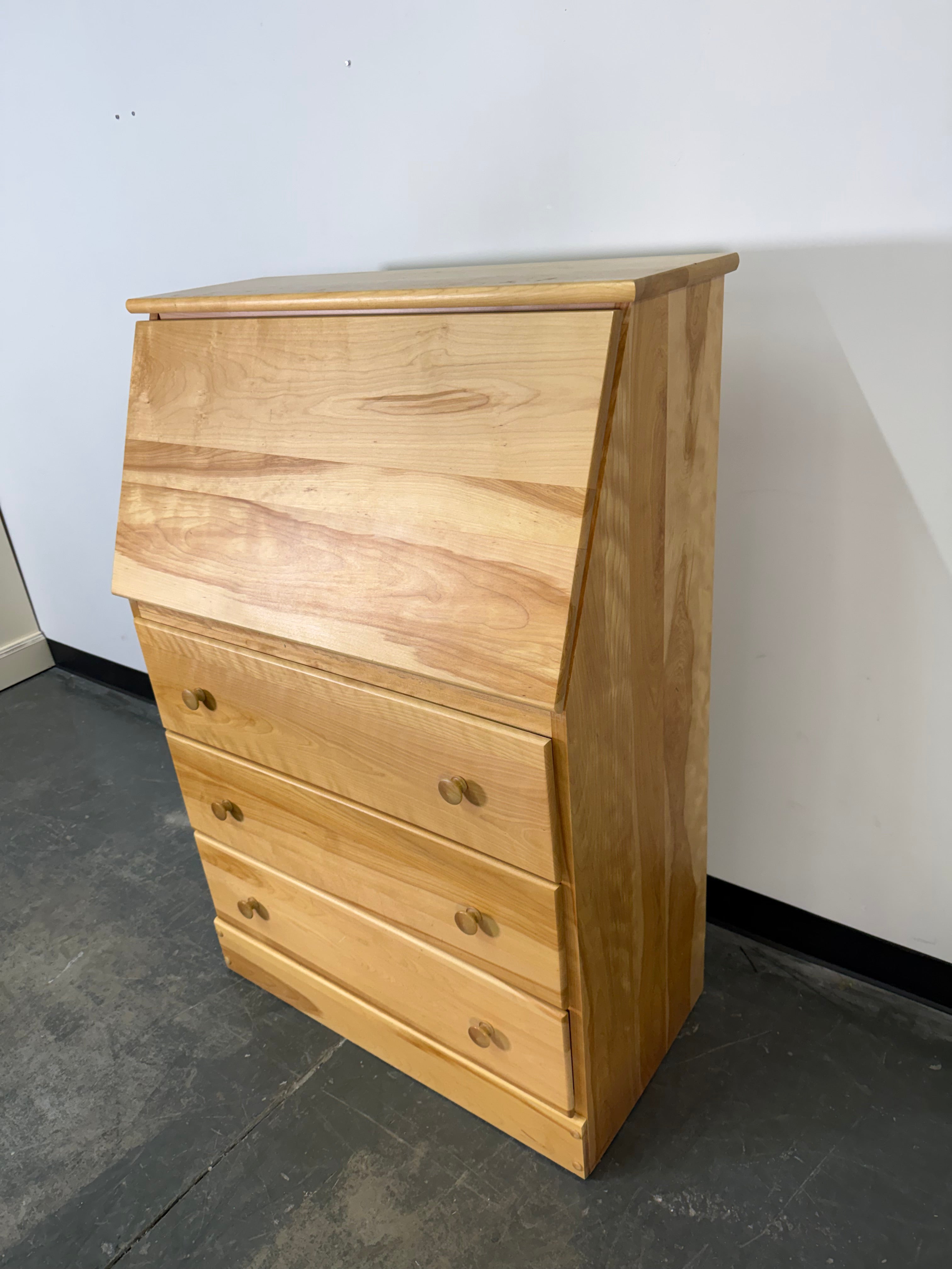 Solid Wood Secretary Desk with Storage – Classic & Functional