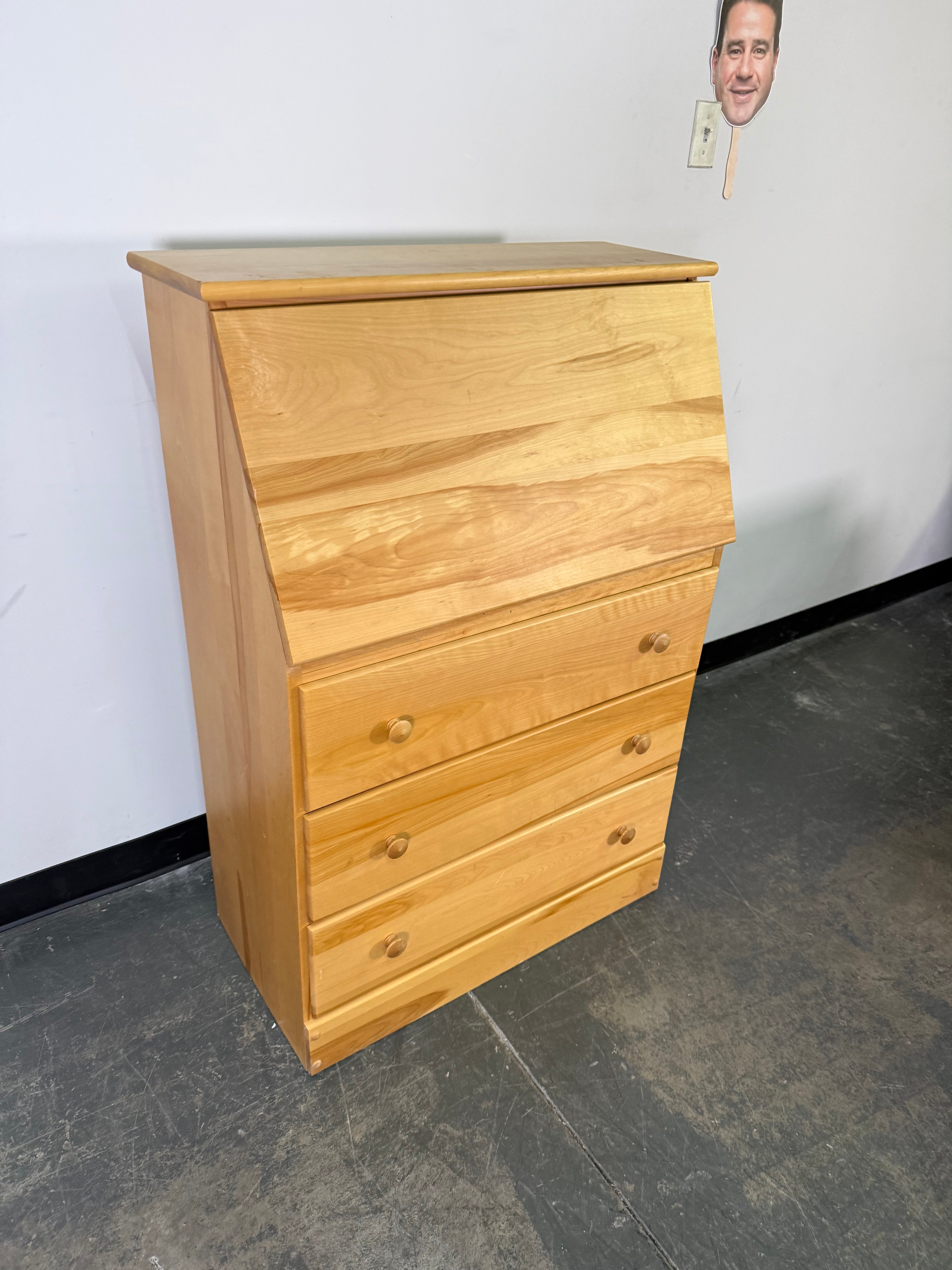 Solid Wood Secretary Desk with Storage – Classic &amp; Functional