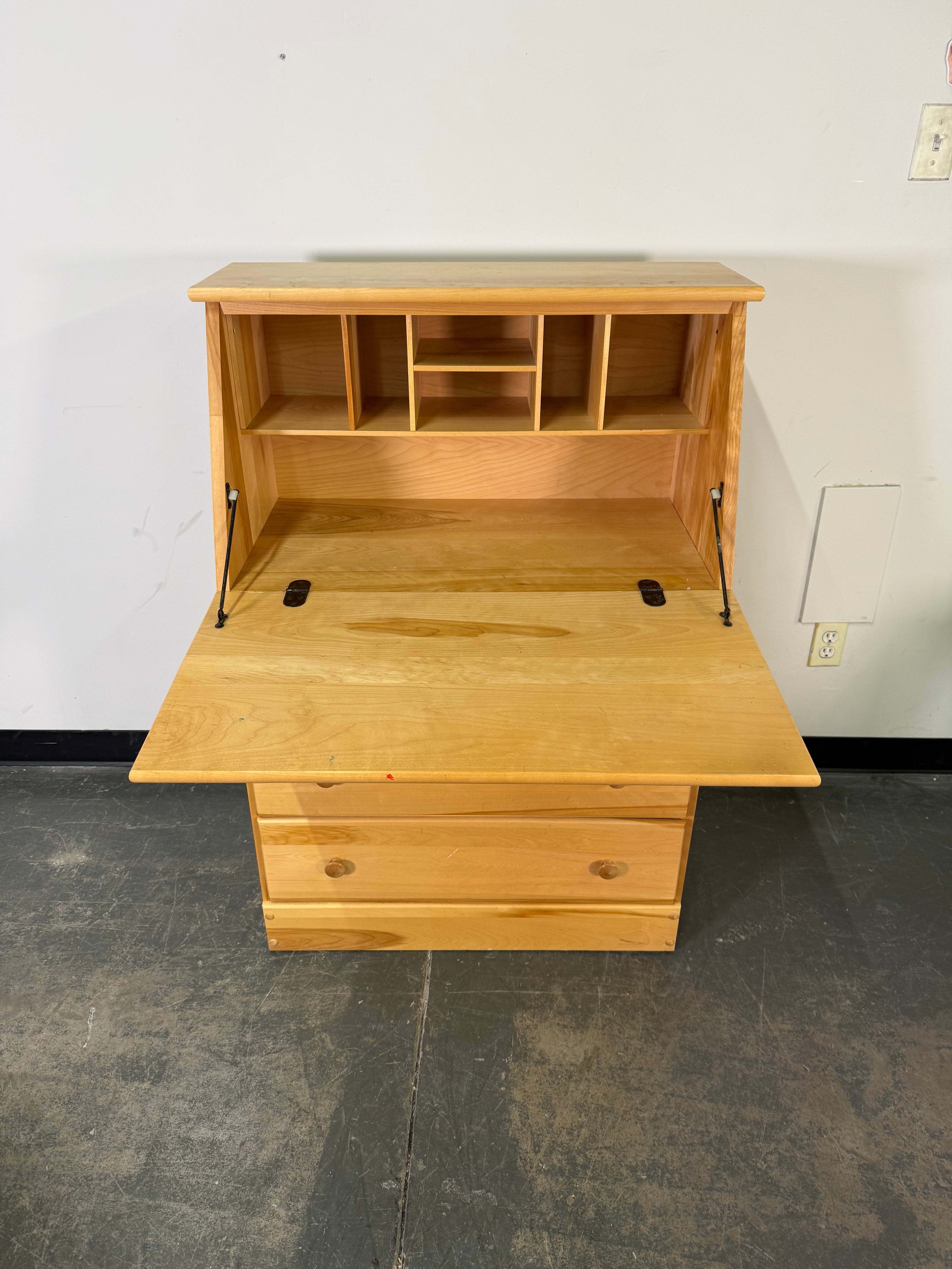 Solid Wood Secretary Desk with Storage – Classic & Functional