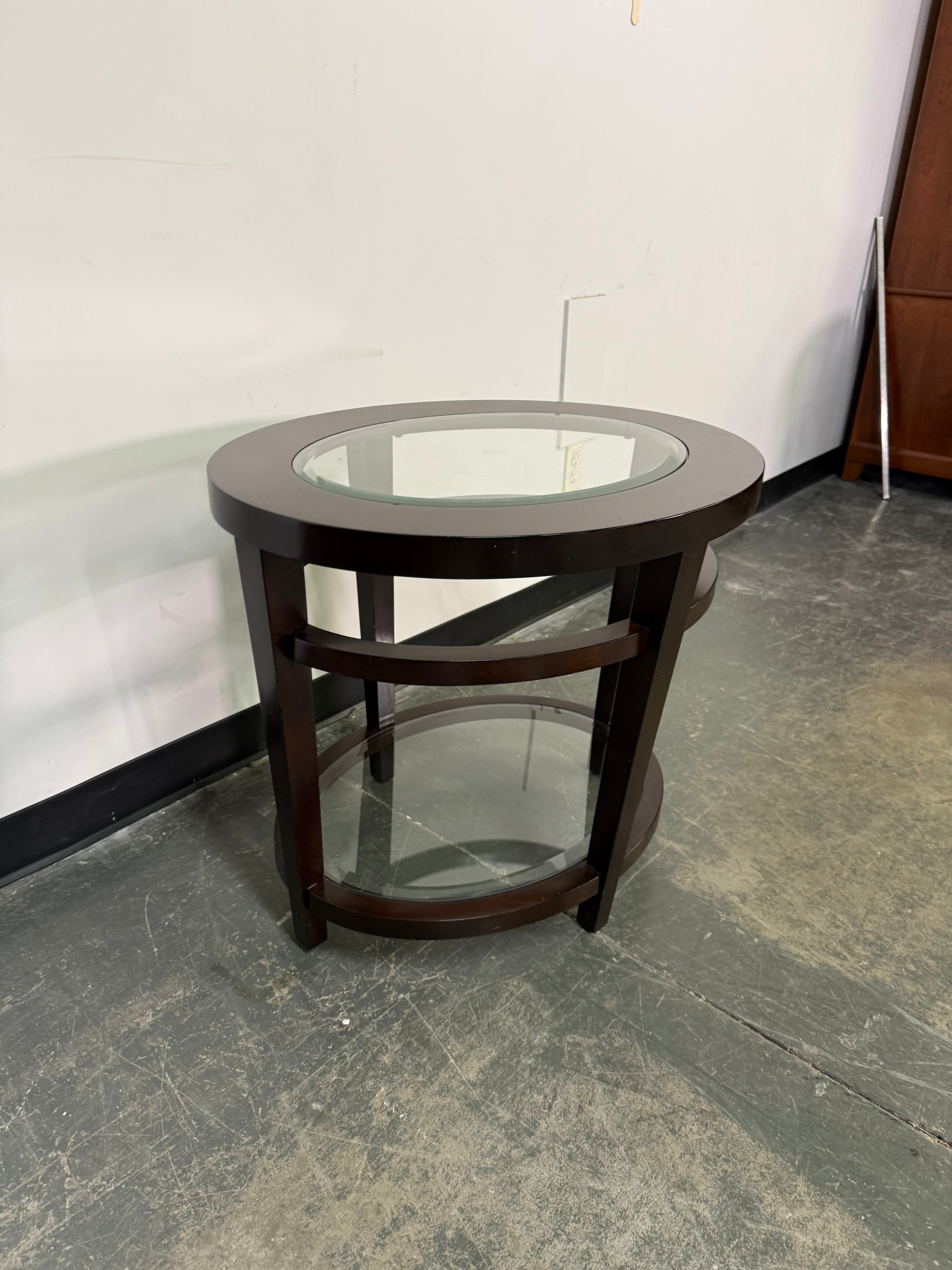 Modern Espresso Sofa & End Table Set