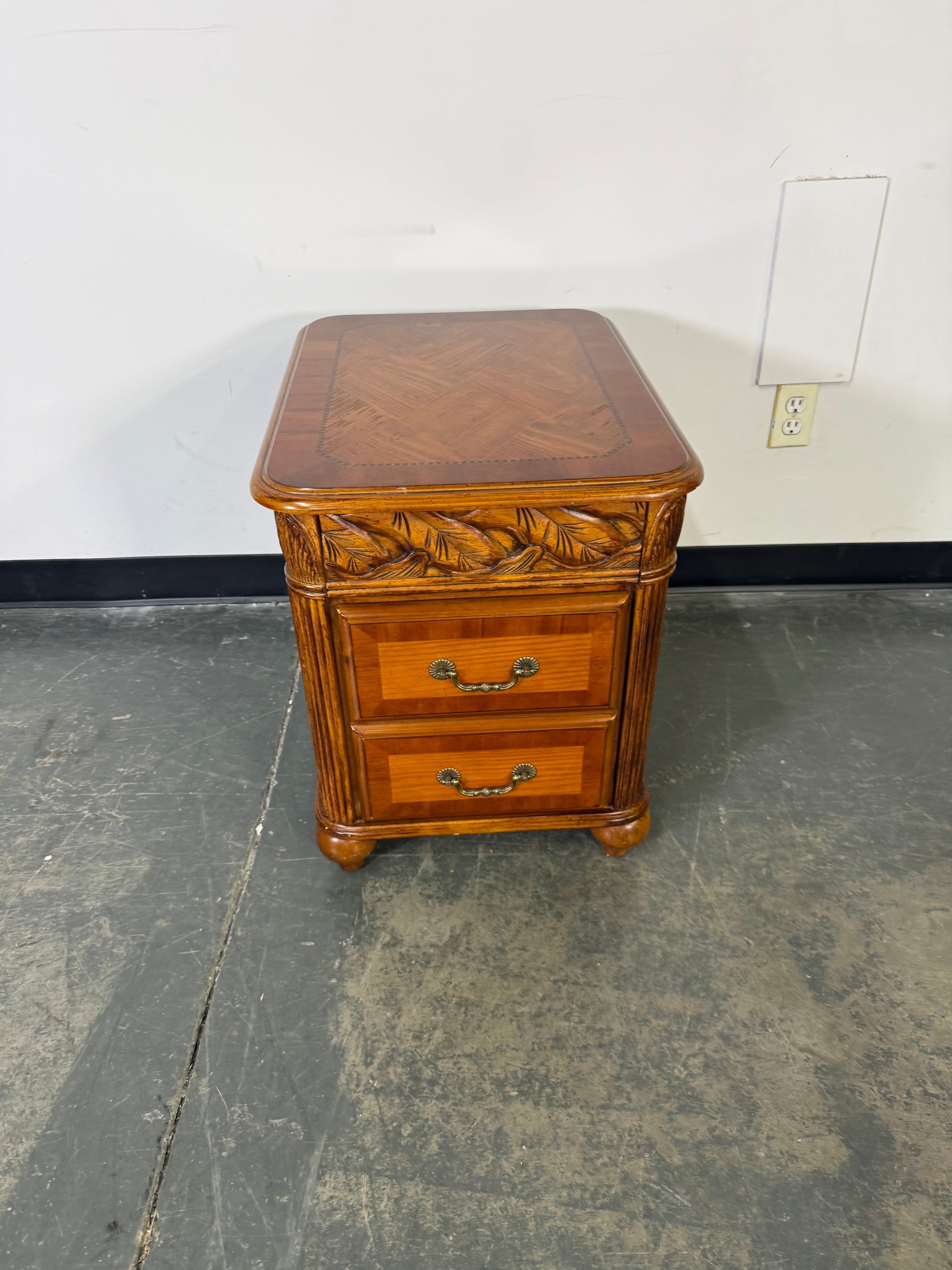 Ornately Carved Accent Cabinet / End Table