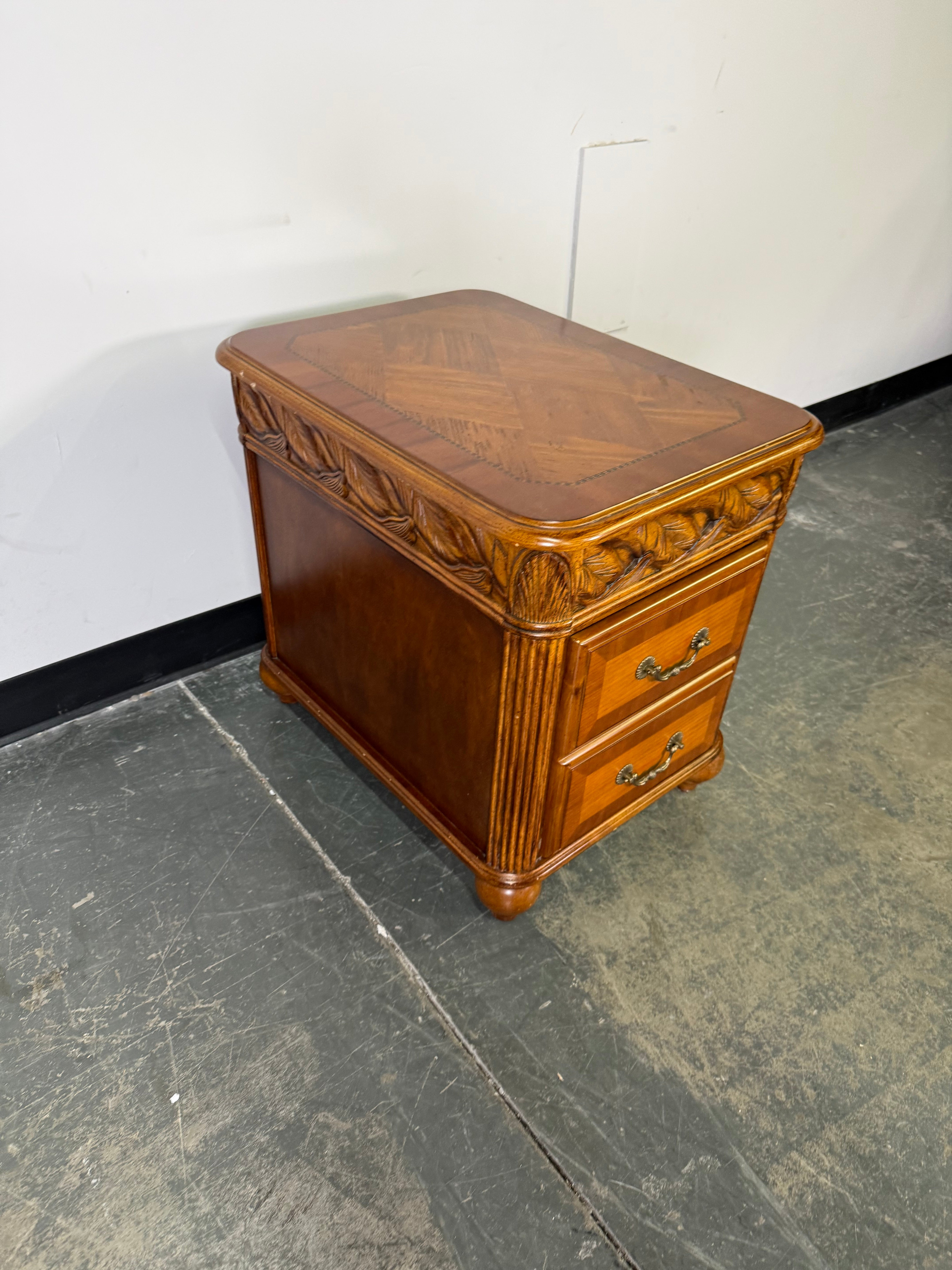 Ornately Carved Accent Cabinet / End Table