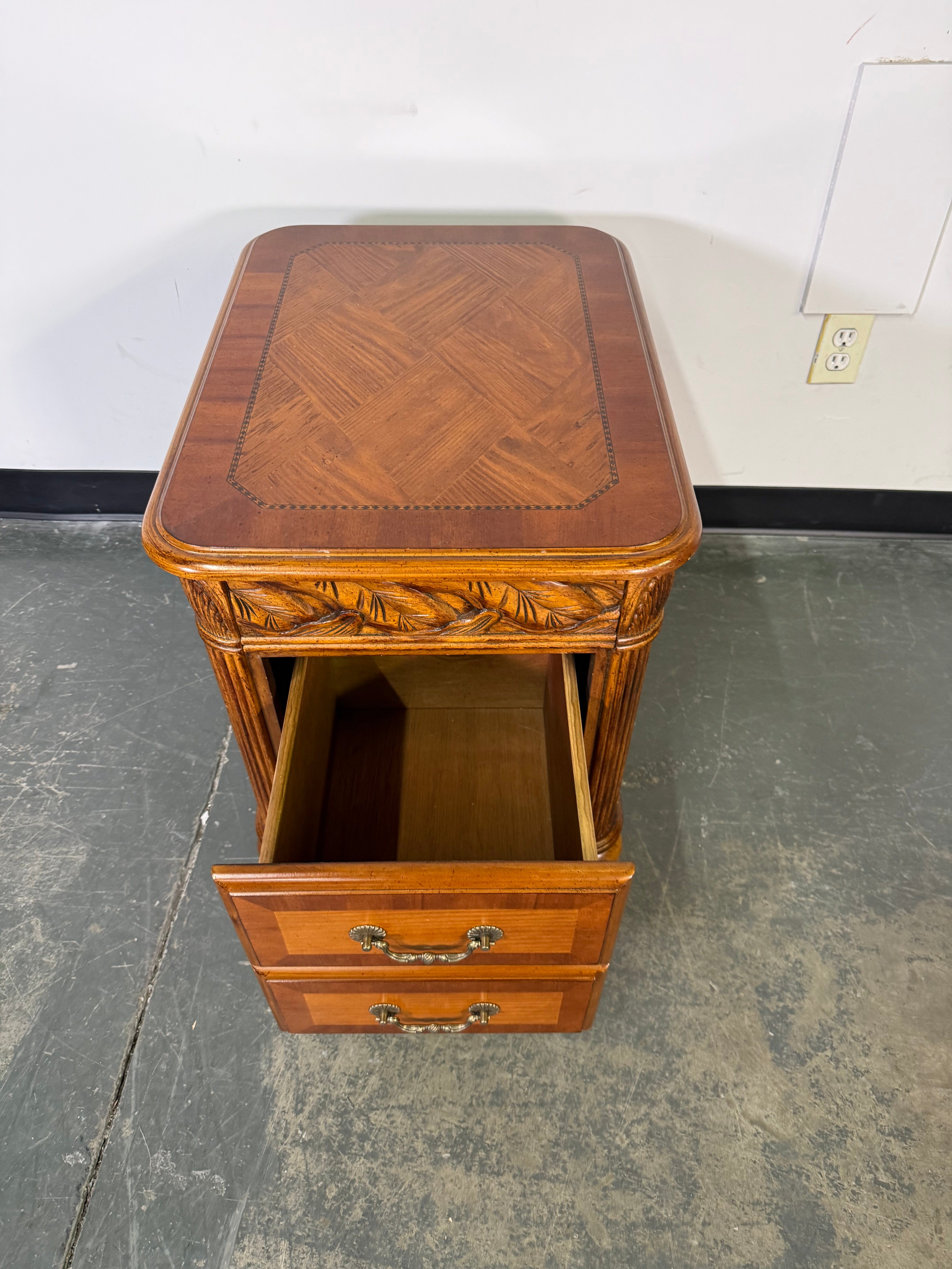 Ornately Carved Accent Cabinet / End Table