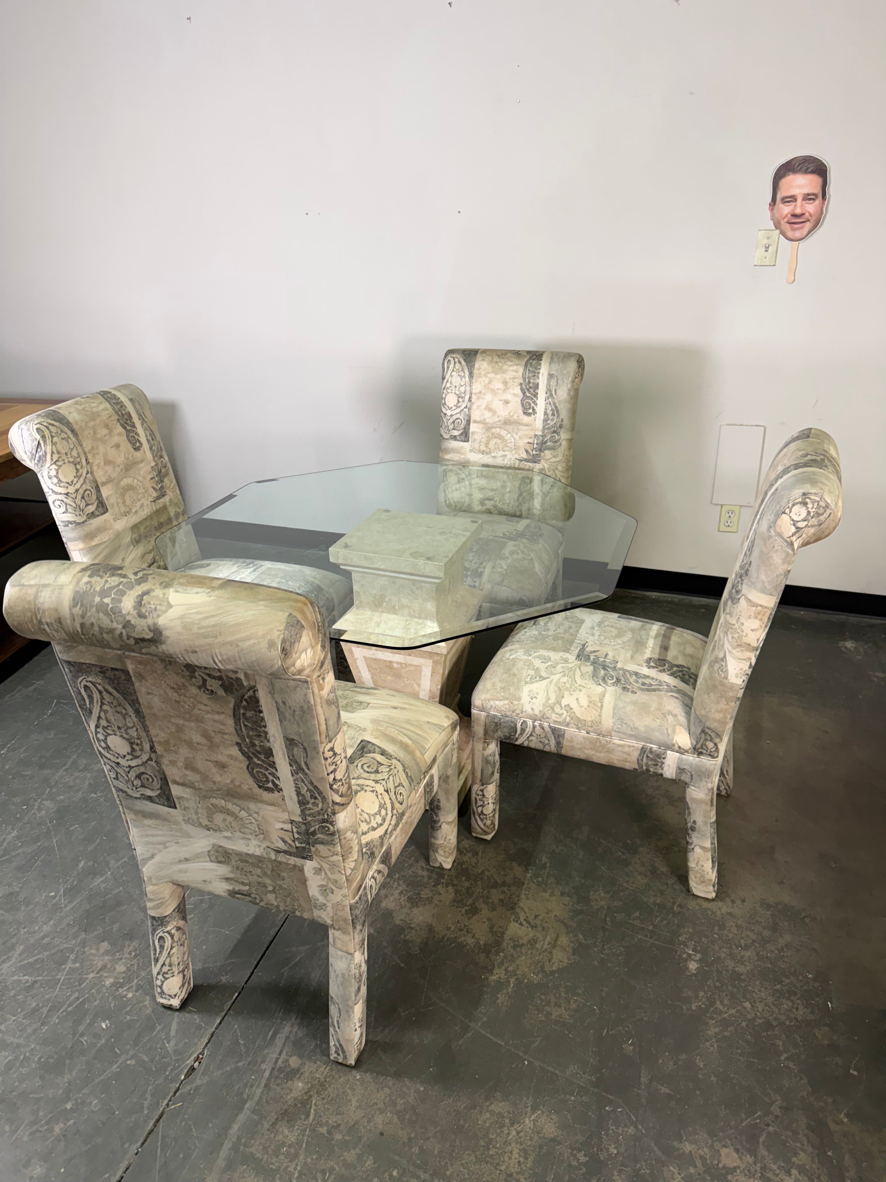 Modern Glass Top Dining Set – 5 Piece
