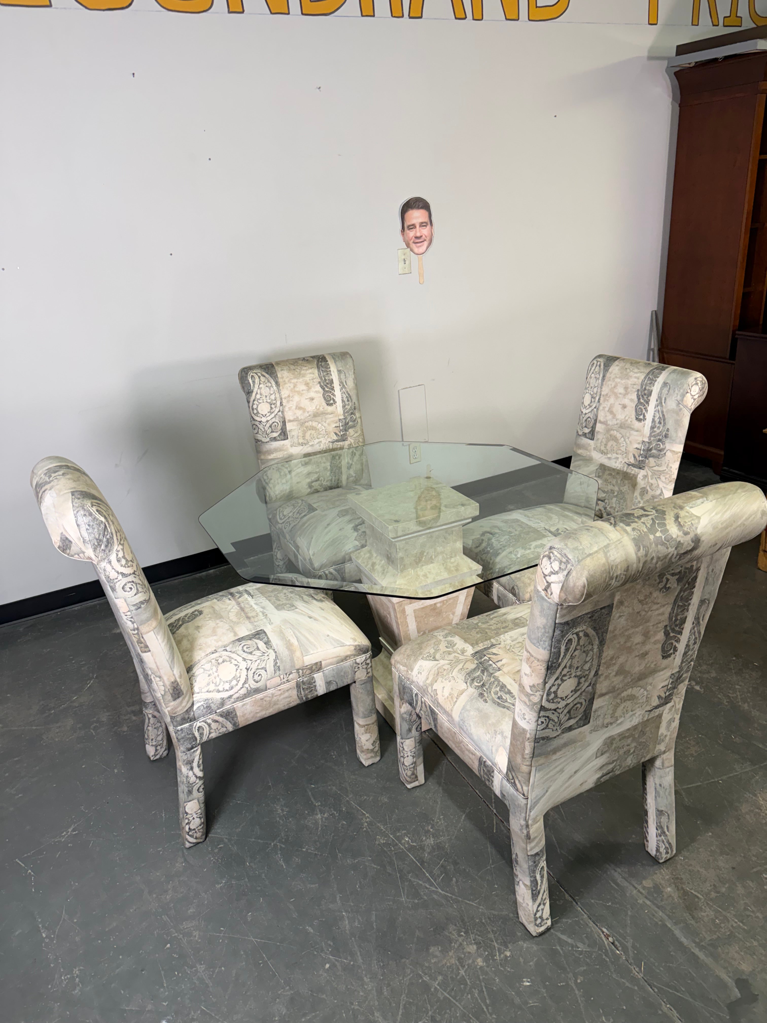 Modern Glass Top Dining Set – 5 Piece