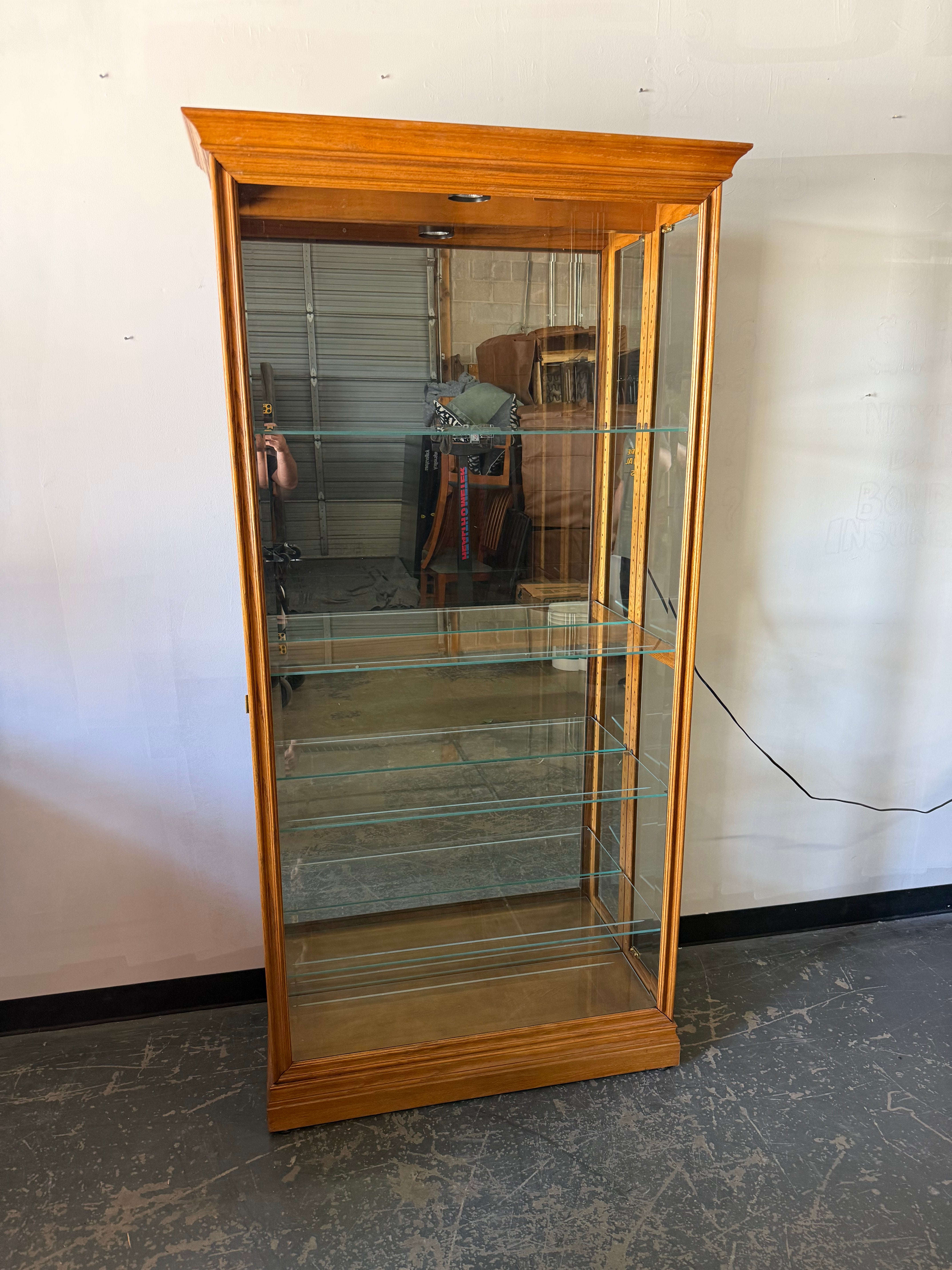 Lighted Glass Display Curio Cabinet
