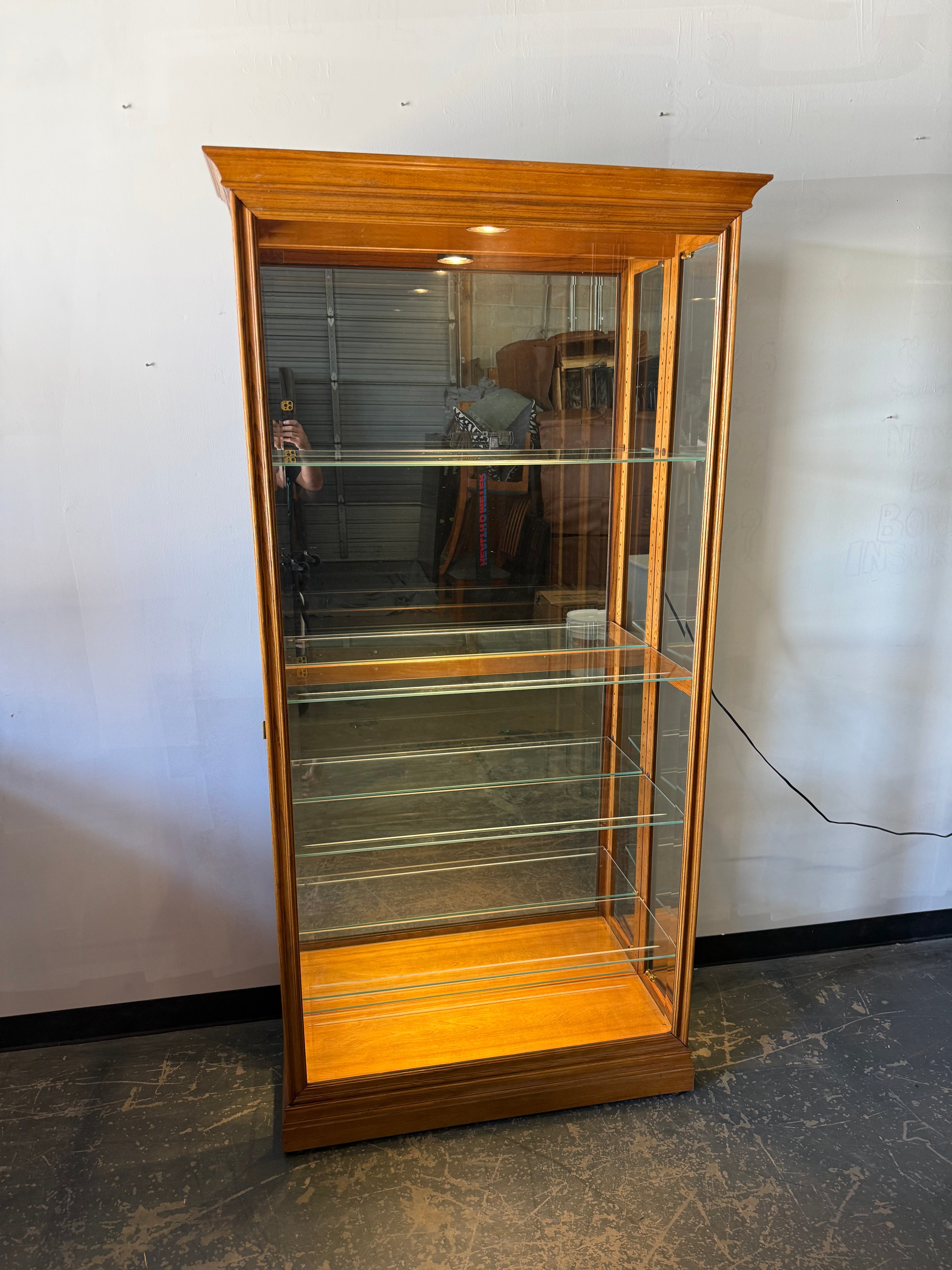 Lighted Glass Display Curio Cabinet