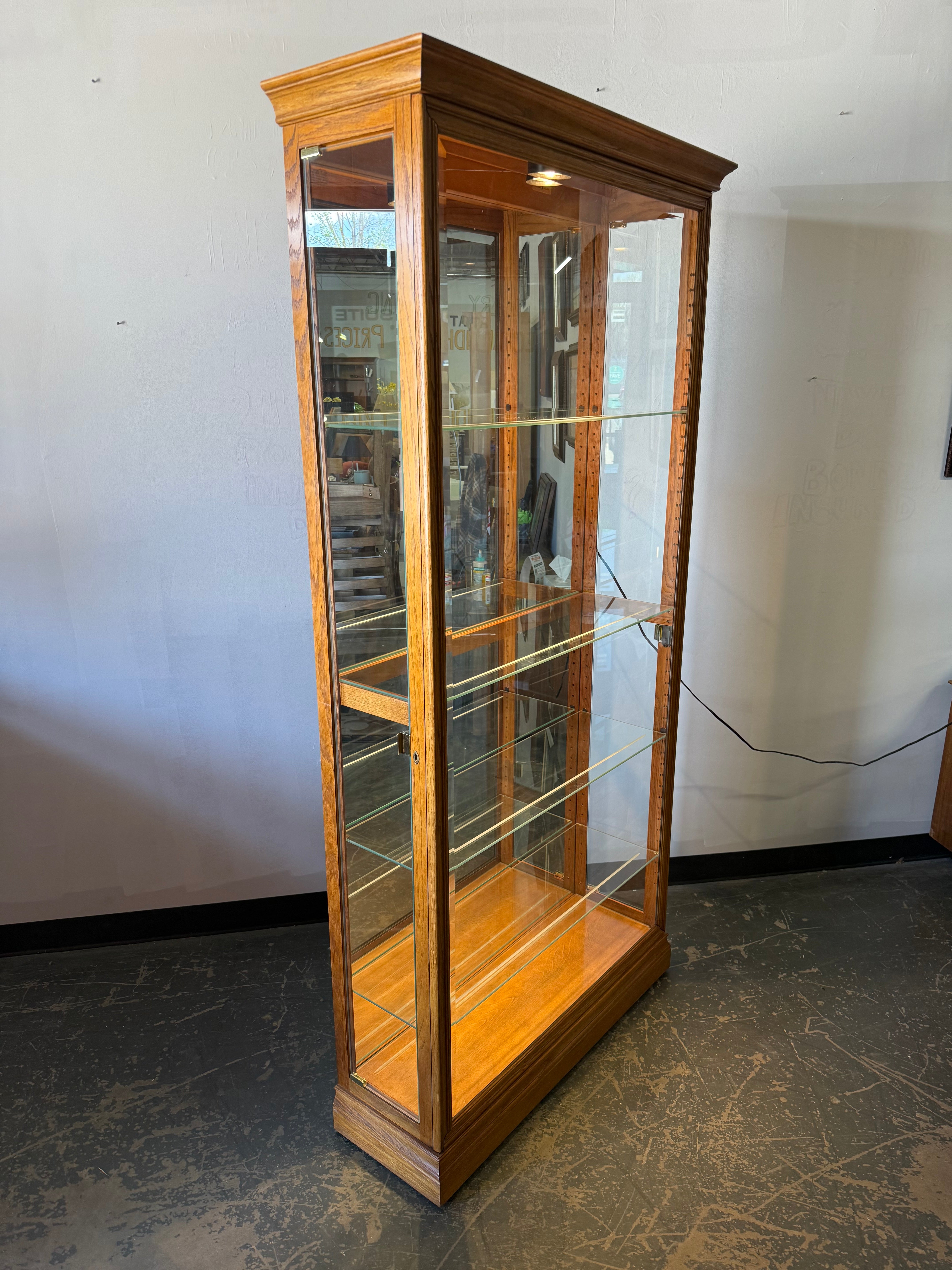Lighted Glass Display Curio Cabinet