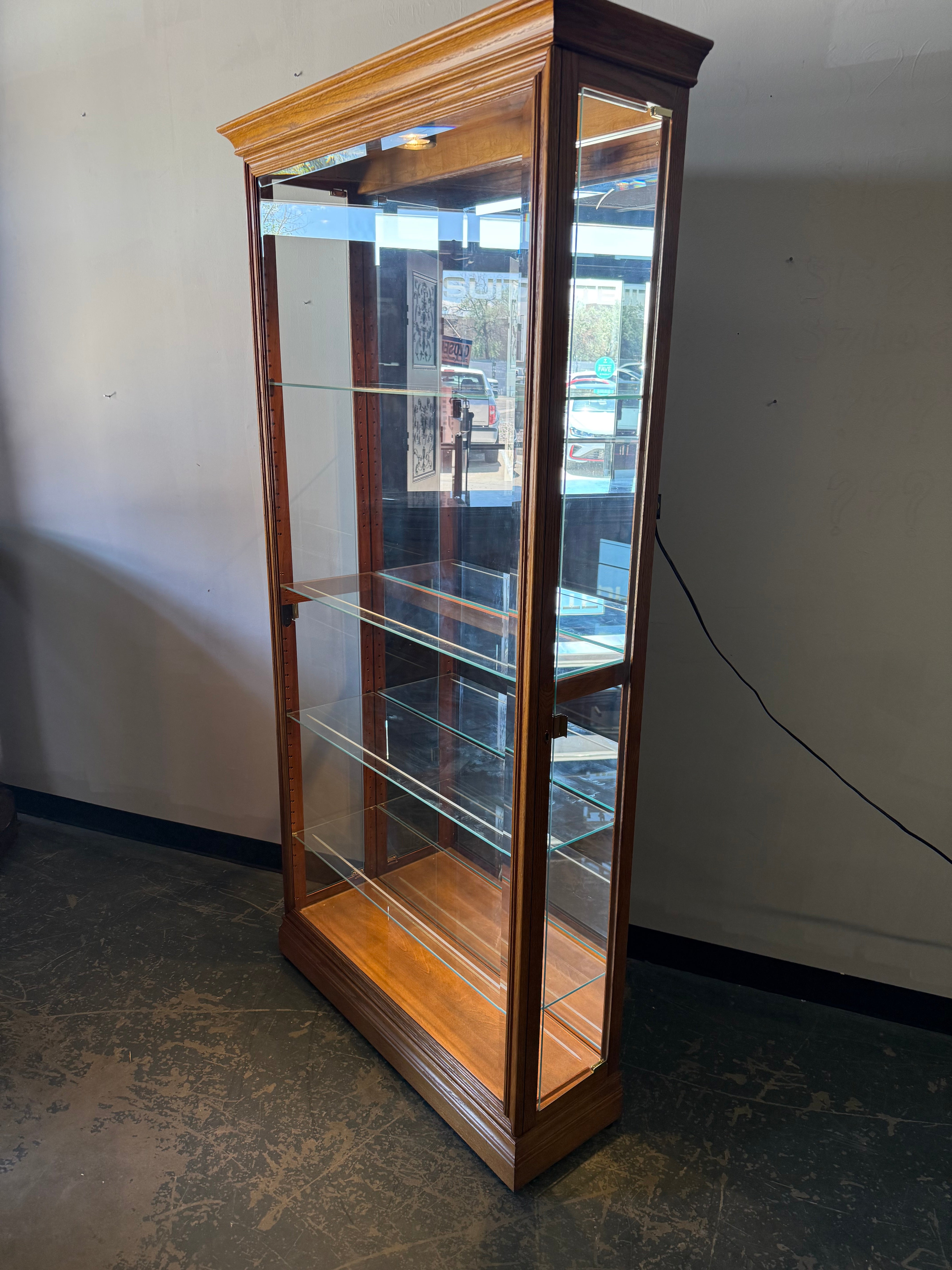 Lighted Glass Display Curio Cabinet