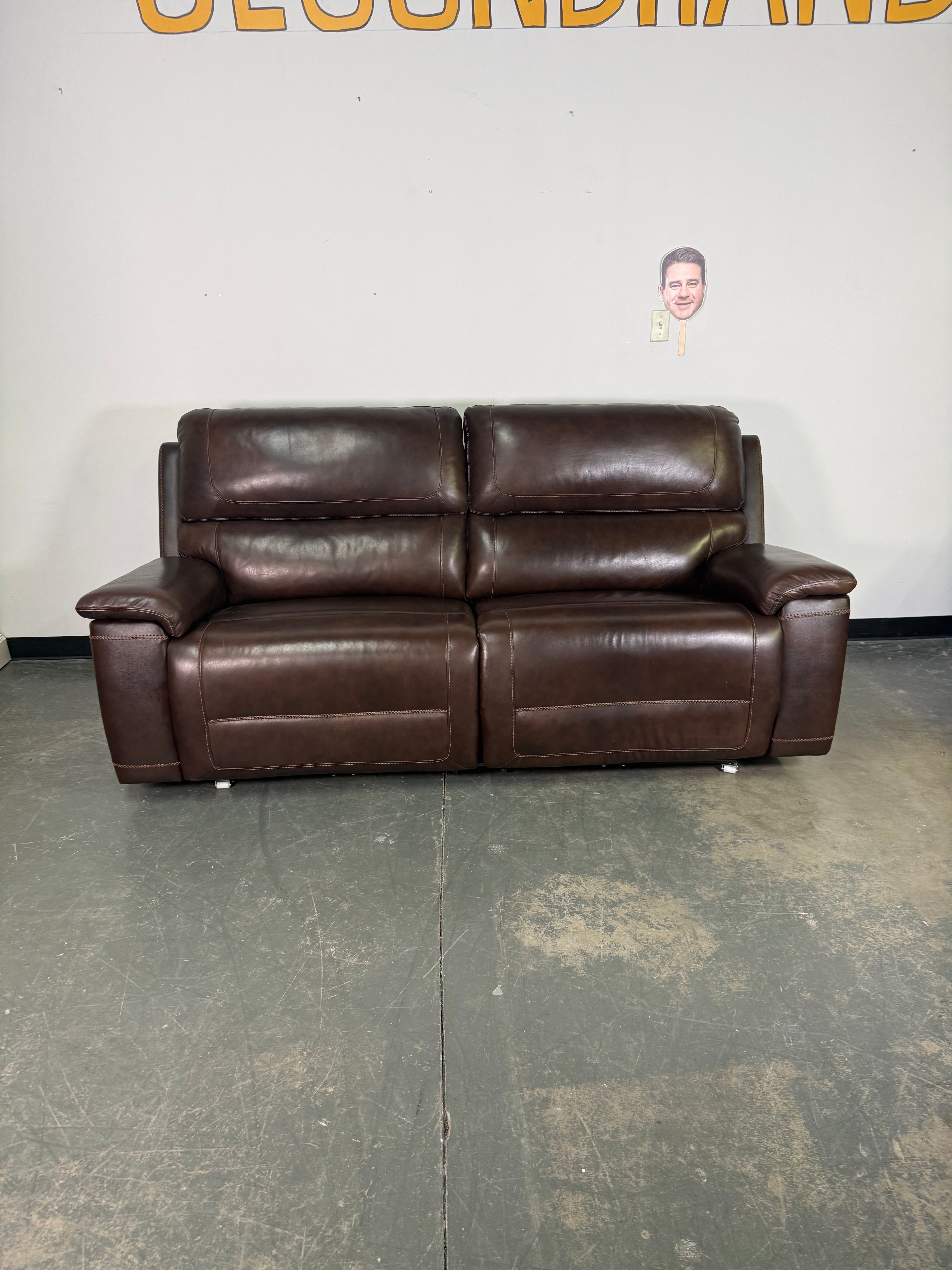 Power Reclining Leather Sofa