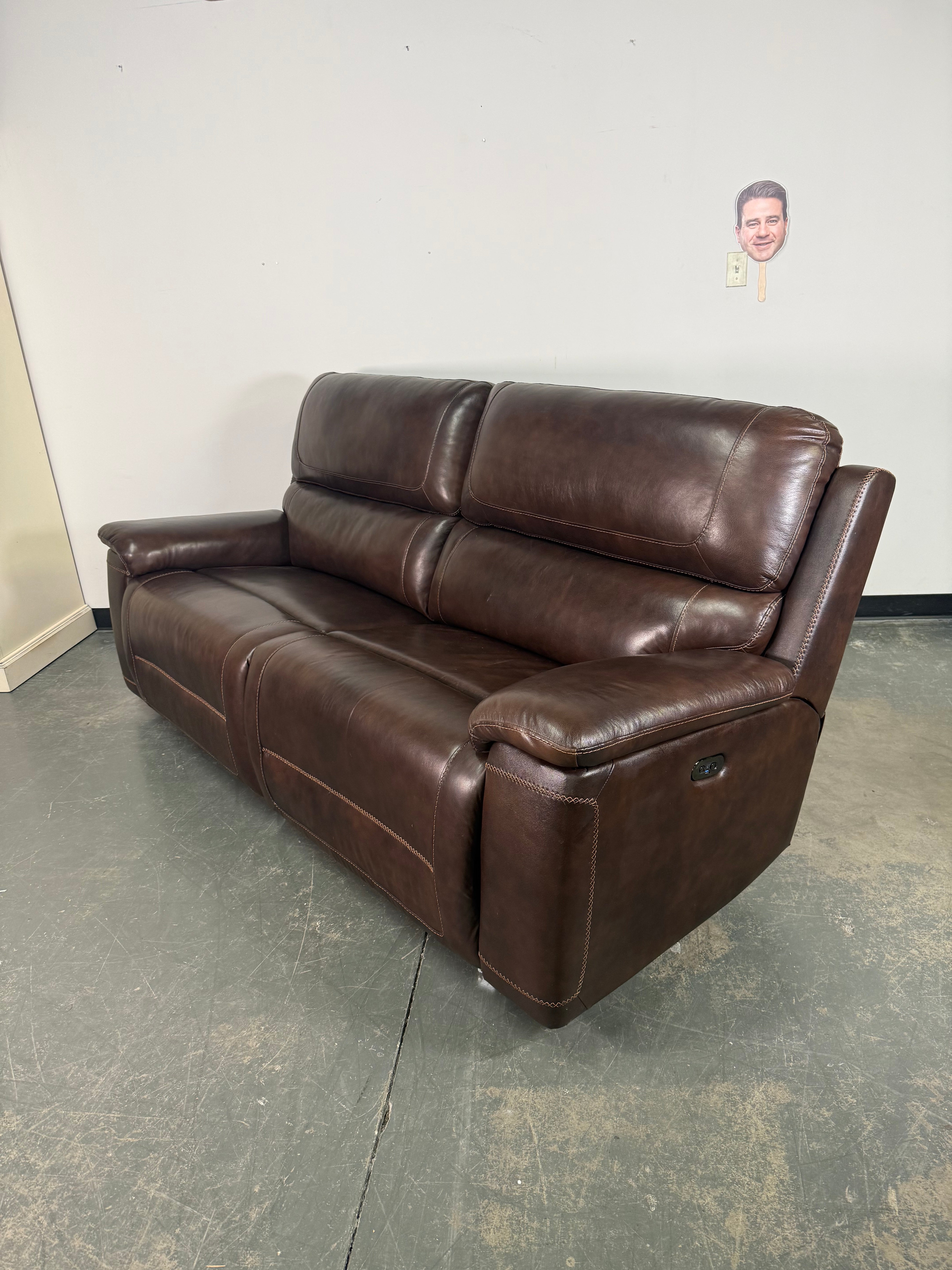 Power Reclining Leather Sofa