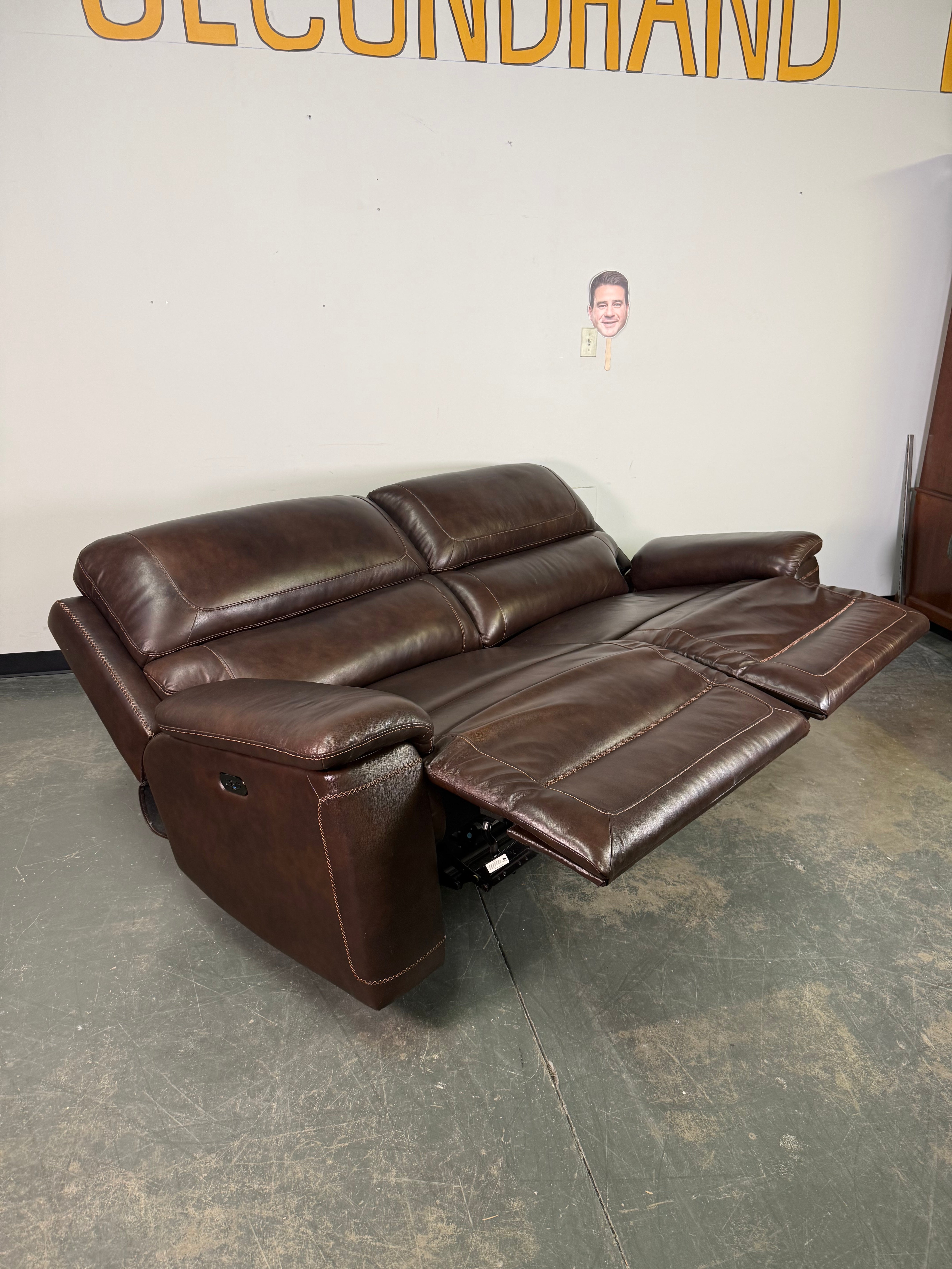 Power Reclining Leather Sofa