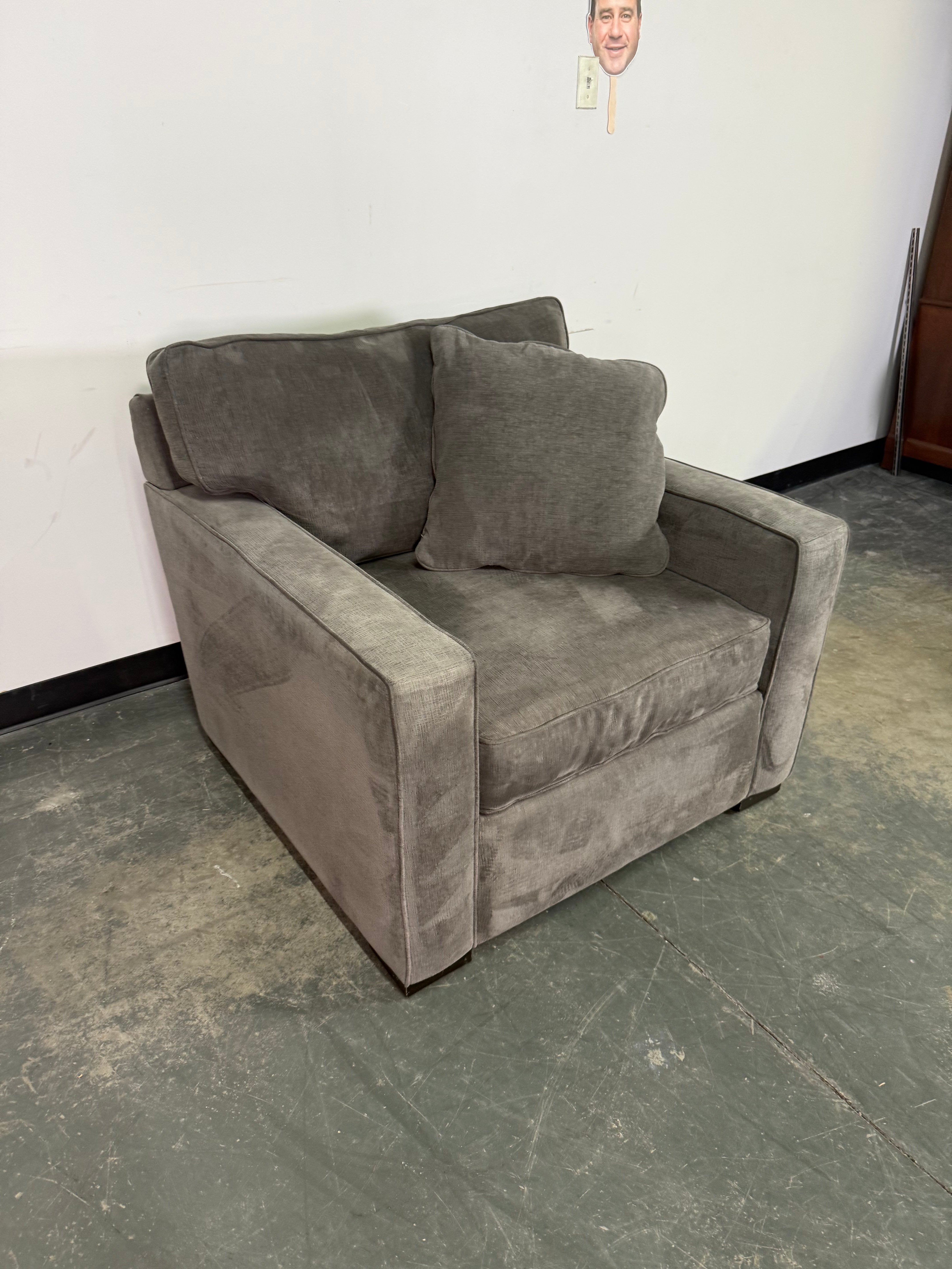 Oversized Gray Accent Chair