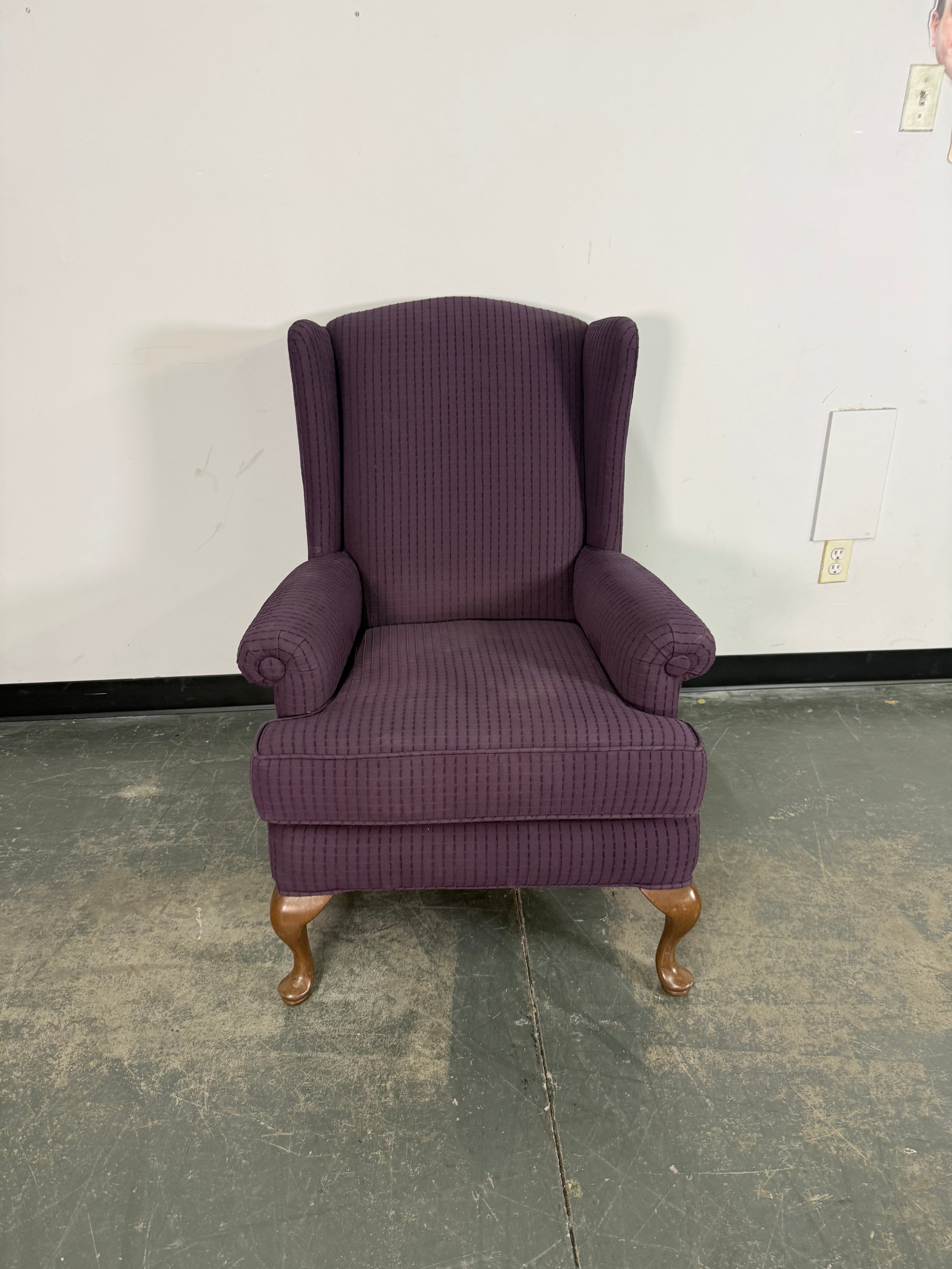 Purple Wingback Accent Chair