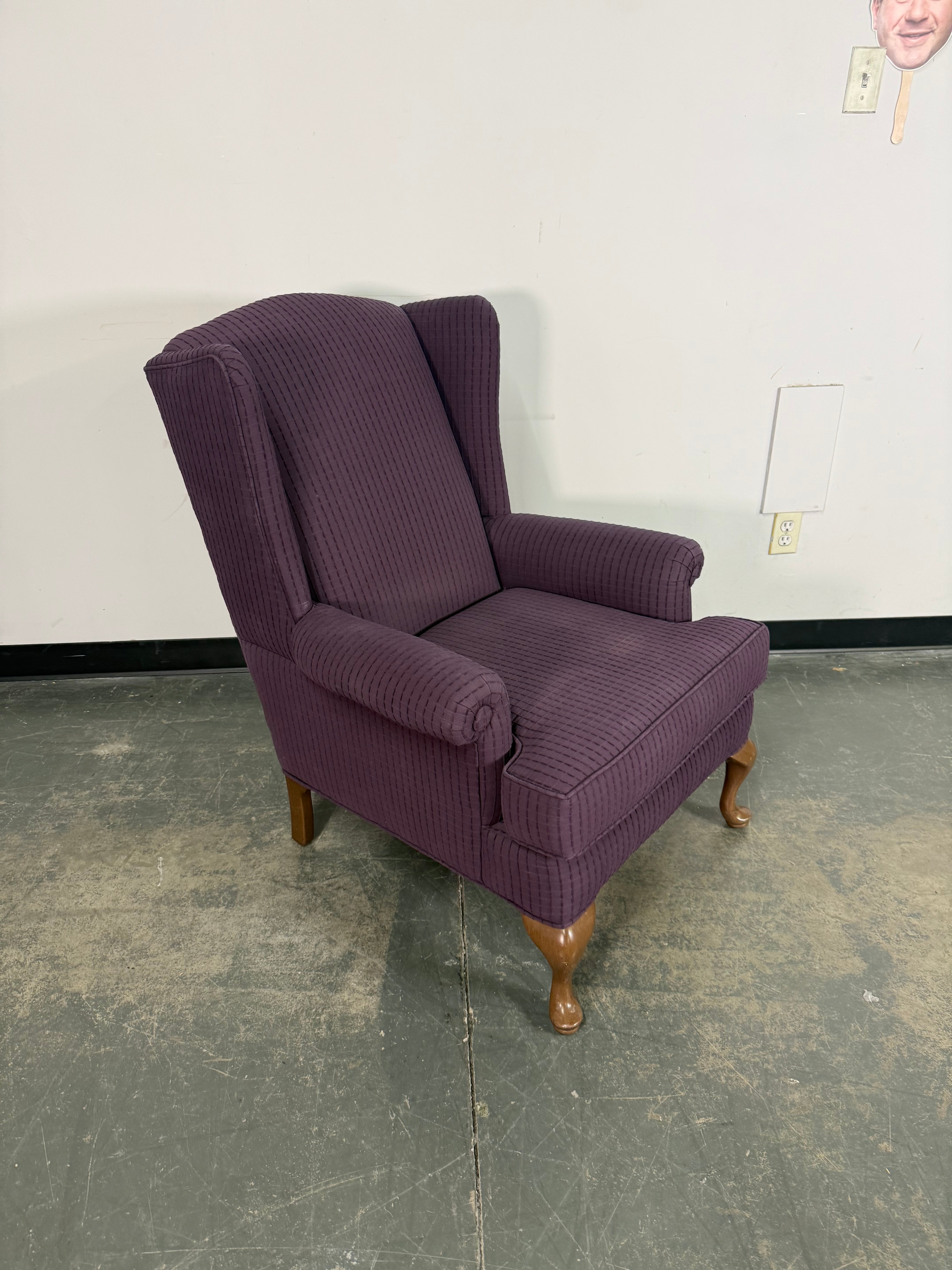 Purple Wingback Accent Chair
