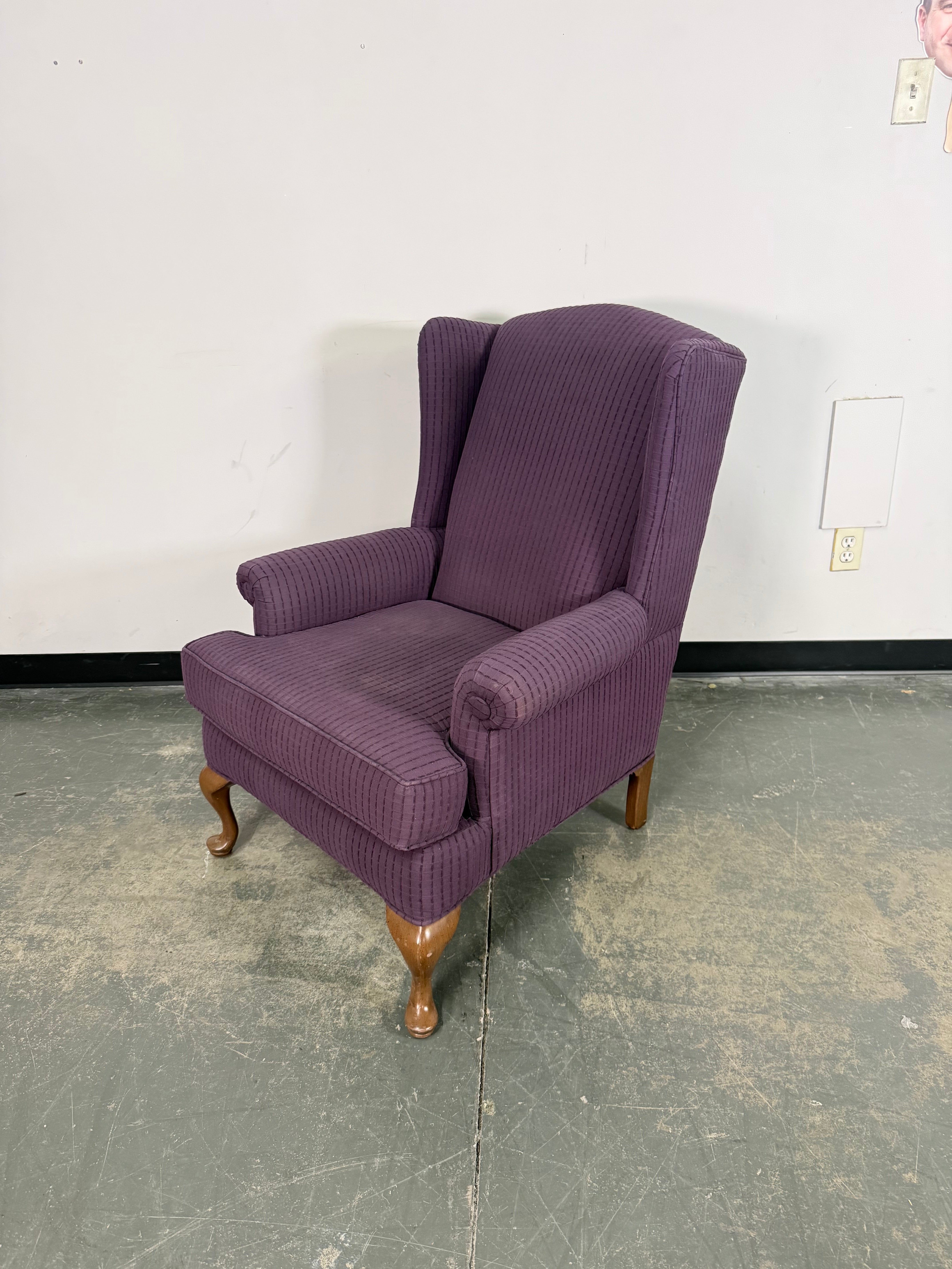 Purple Wingback Accent Chair