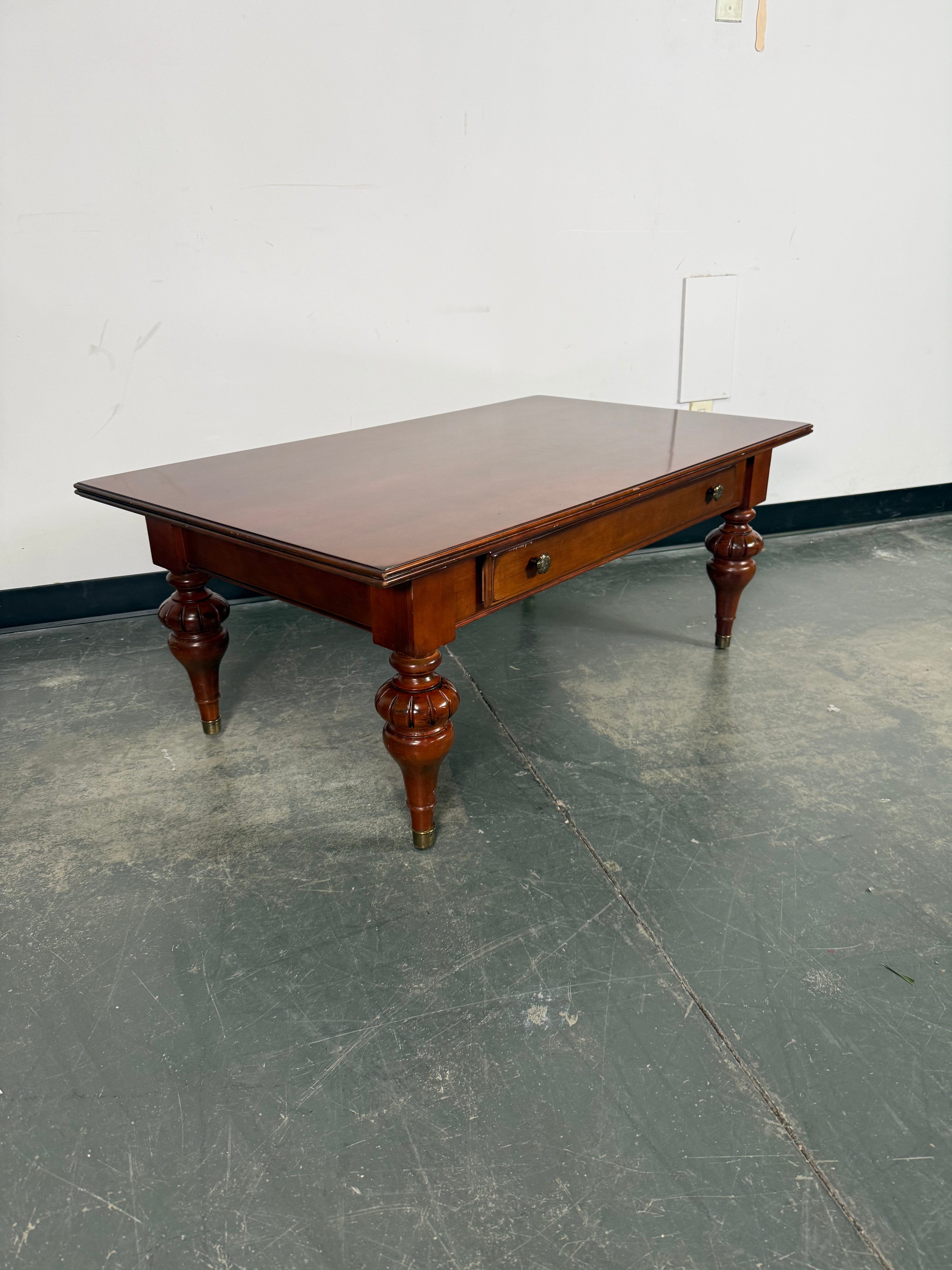 Ethan Allen Coffee Table with Storage Drawer