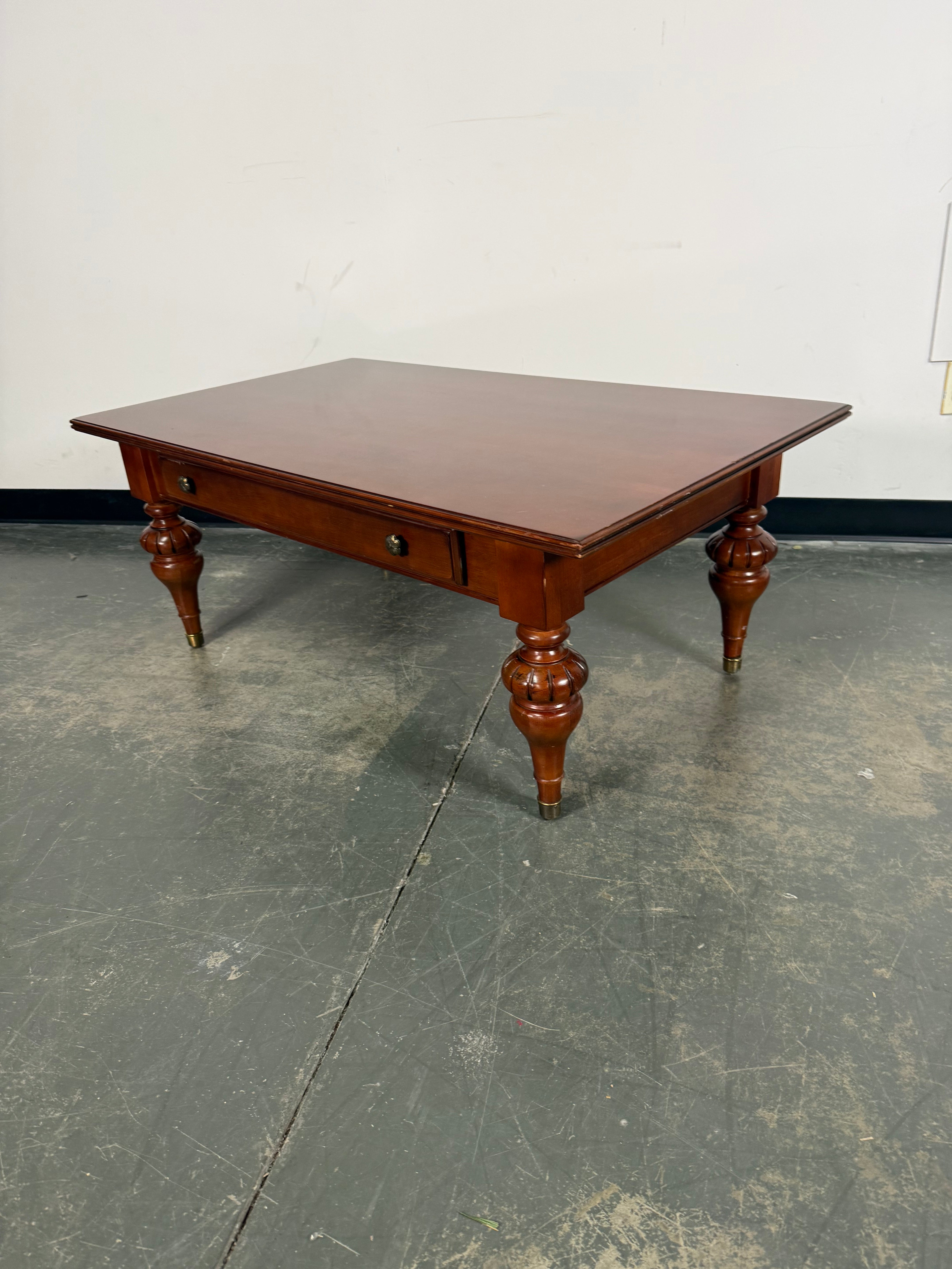 Ethan Allen Coffee Table with Storage Drawer