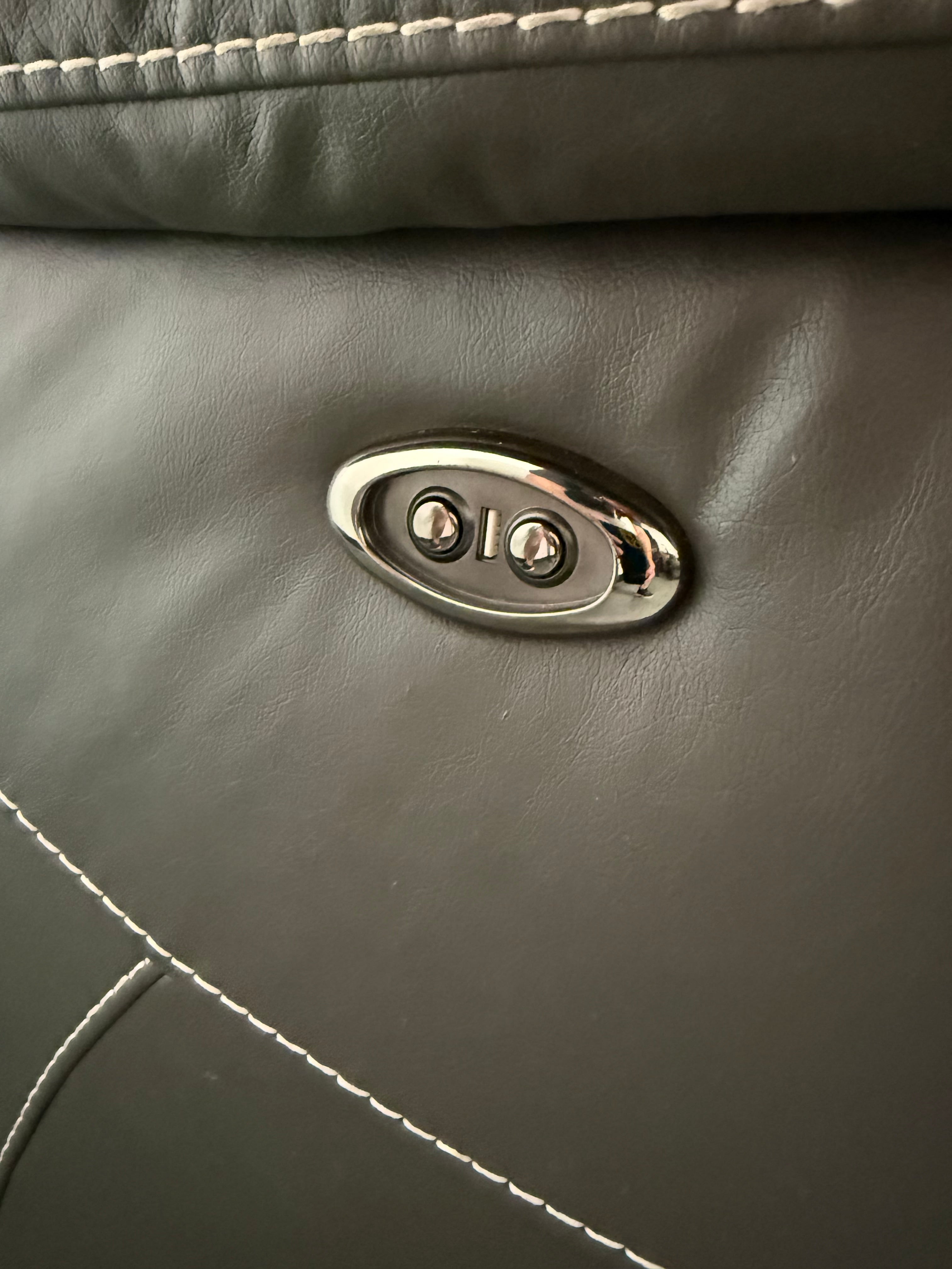 Grey Power Rocker Recliner with USB Charging Port