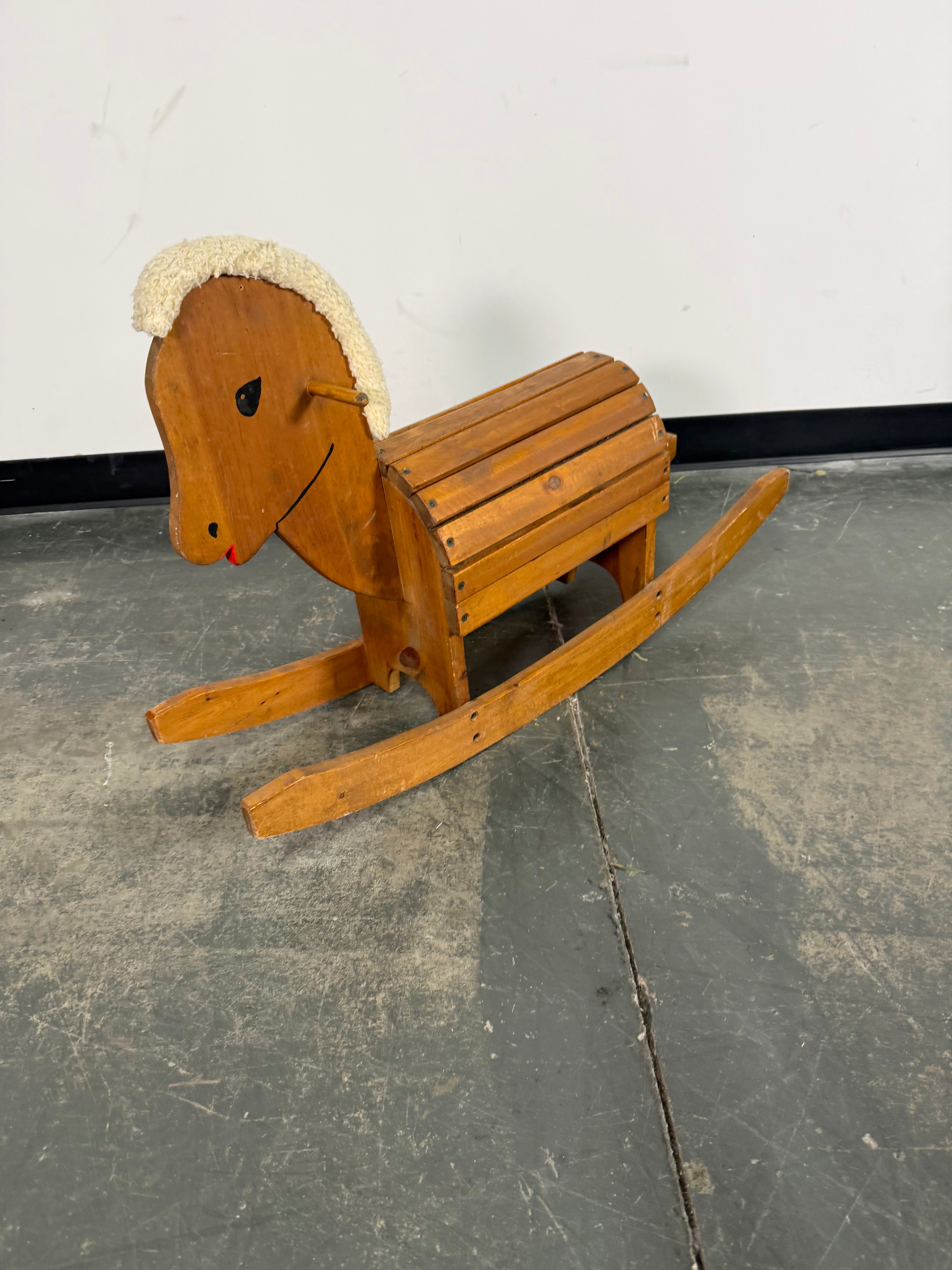 Vintage Wooden Rocking Horse