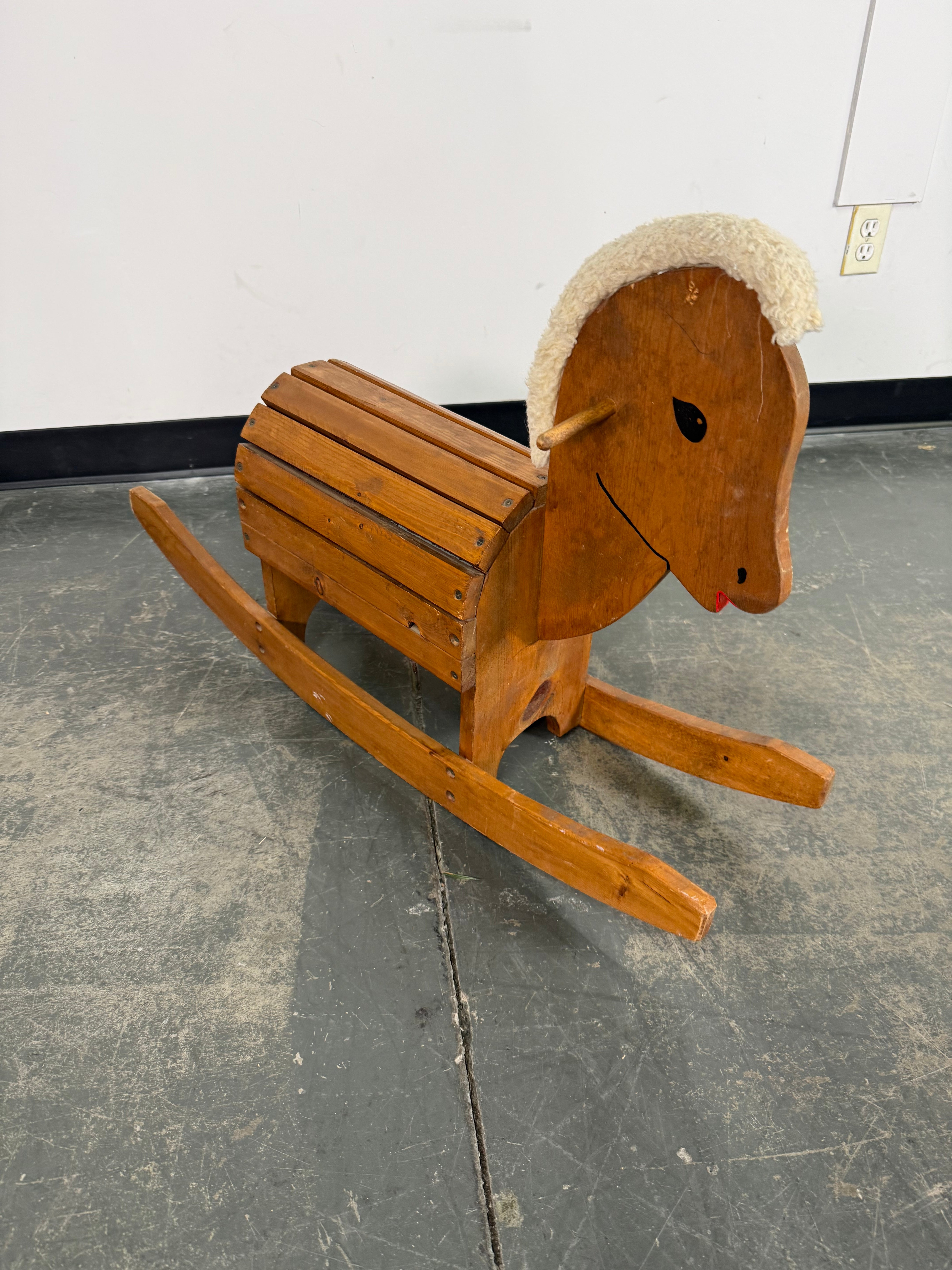 Vintage Wooden Rocking Horse