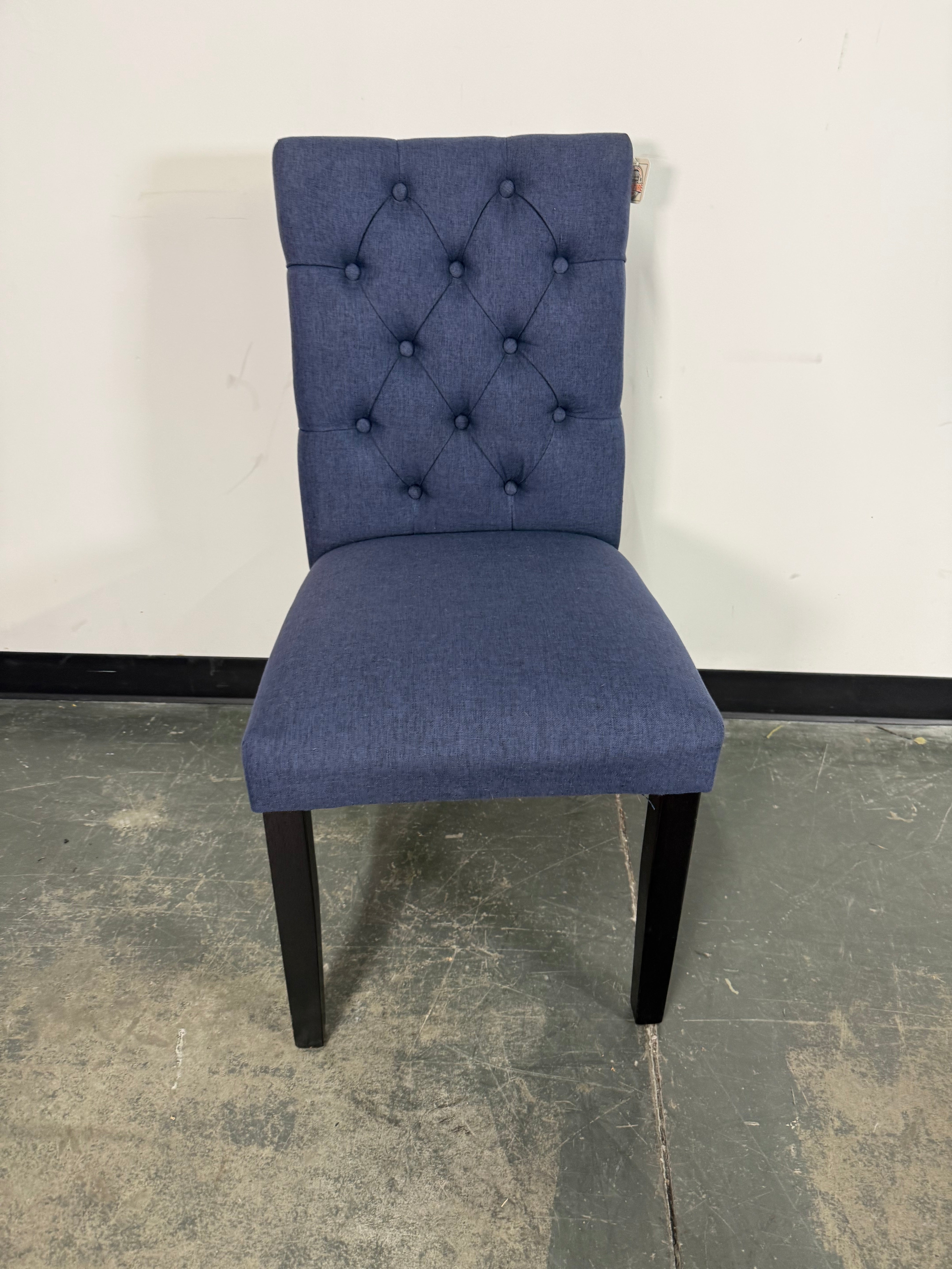 Blue Tufted Dining Chair
