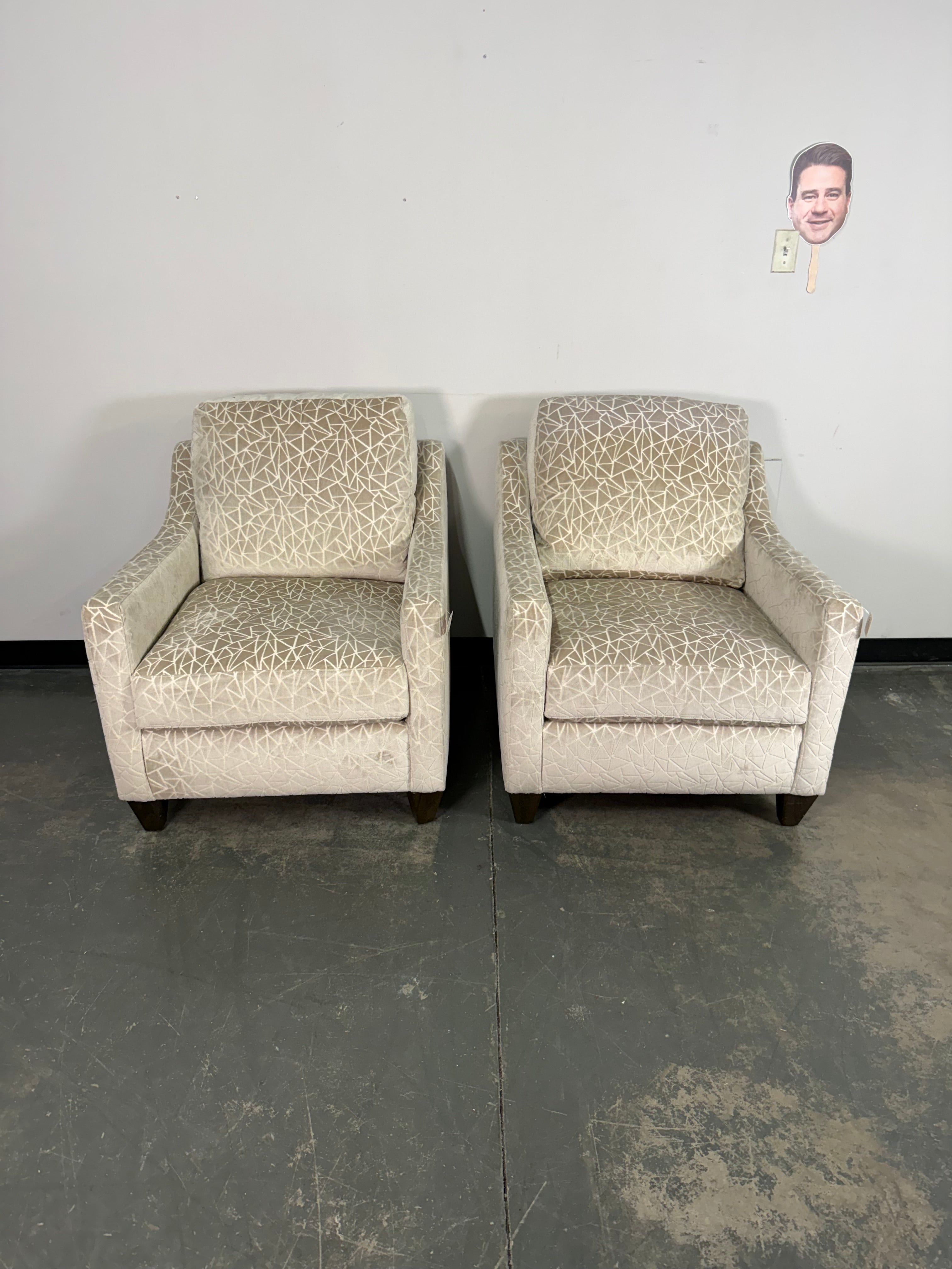Geometric Pattern Accent Chair