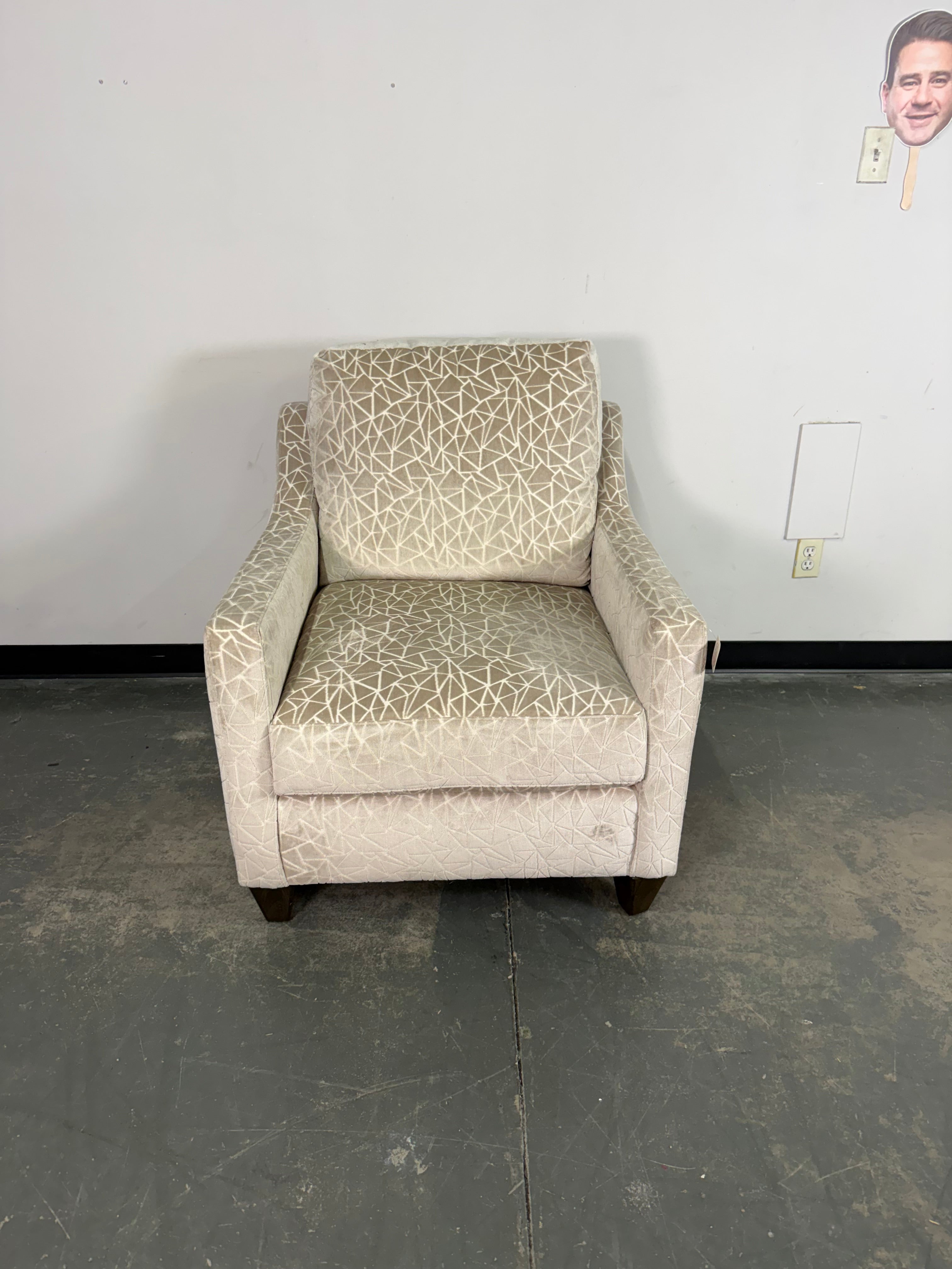 Geometric Pattern Accent Chair