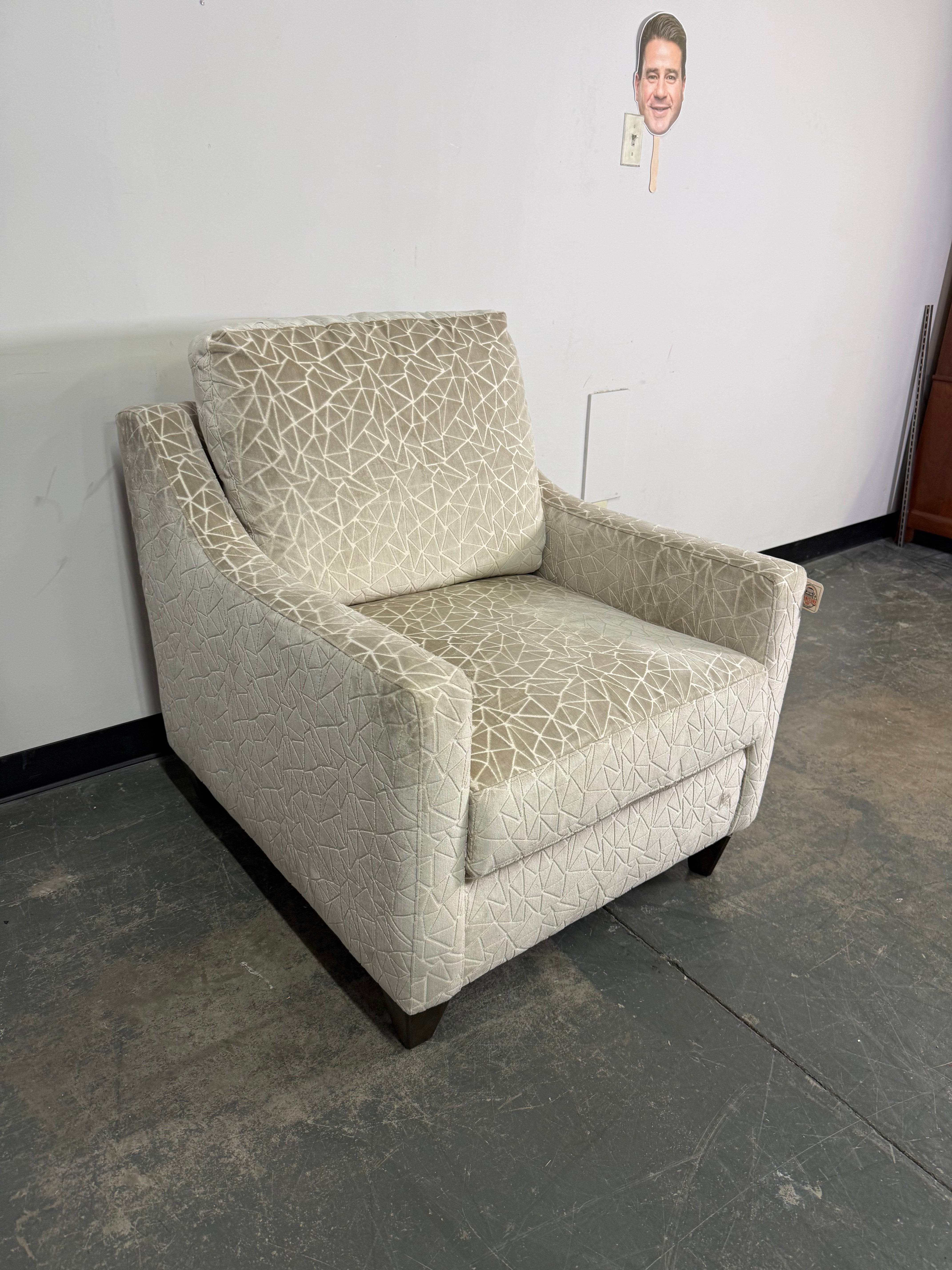 Geometric Pattern Accent Chair
