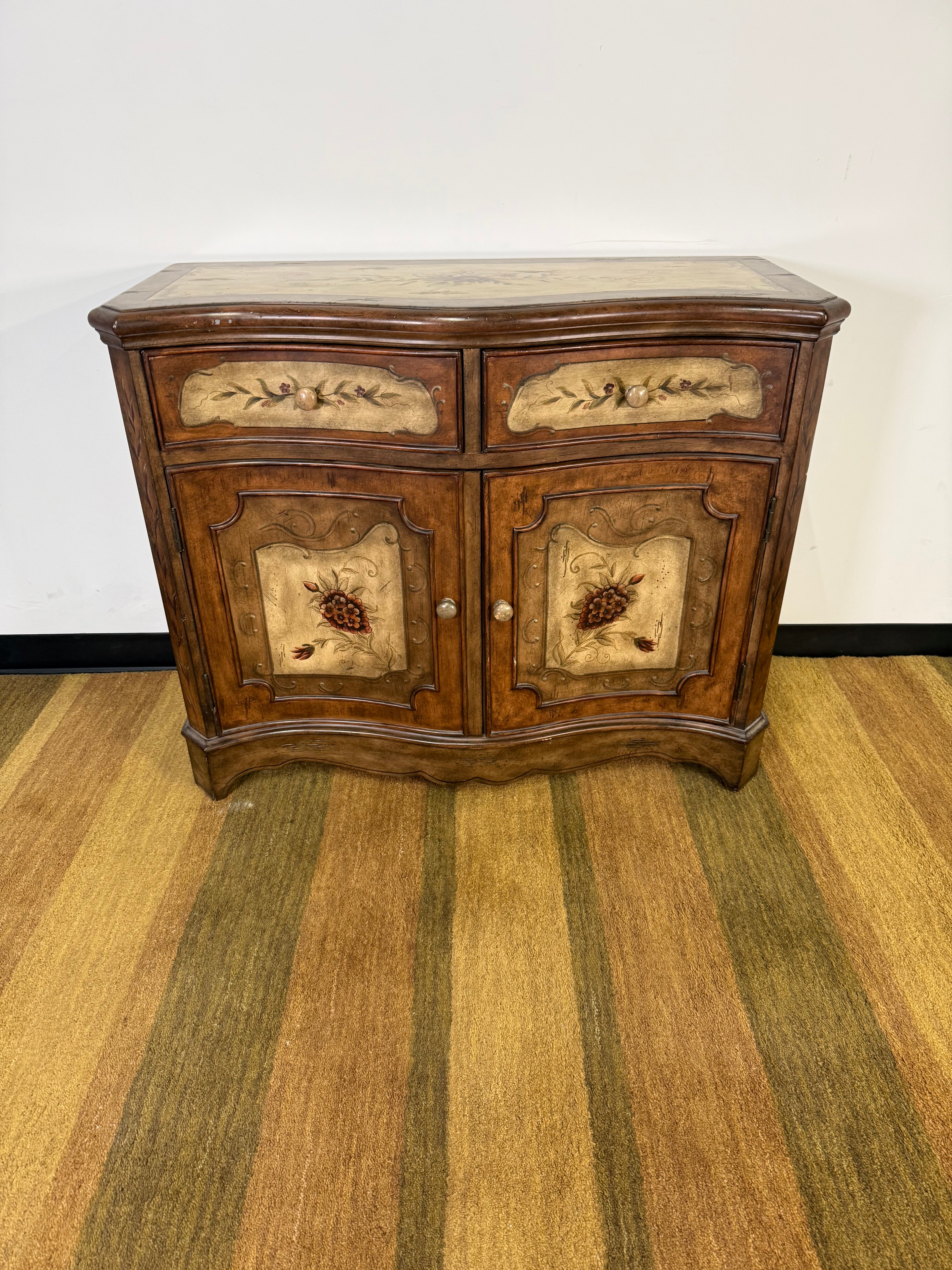 Hand Painted Accent Cabinet