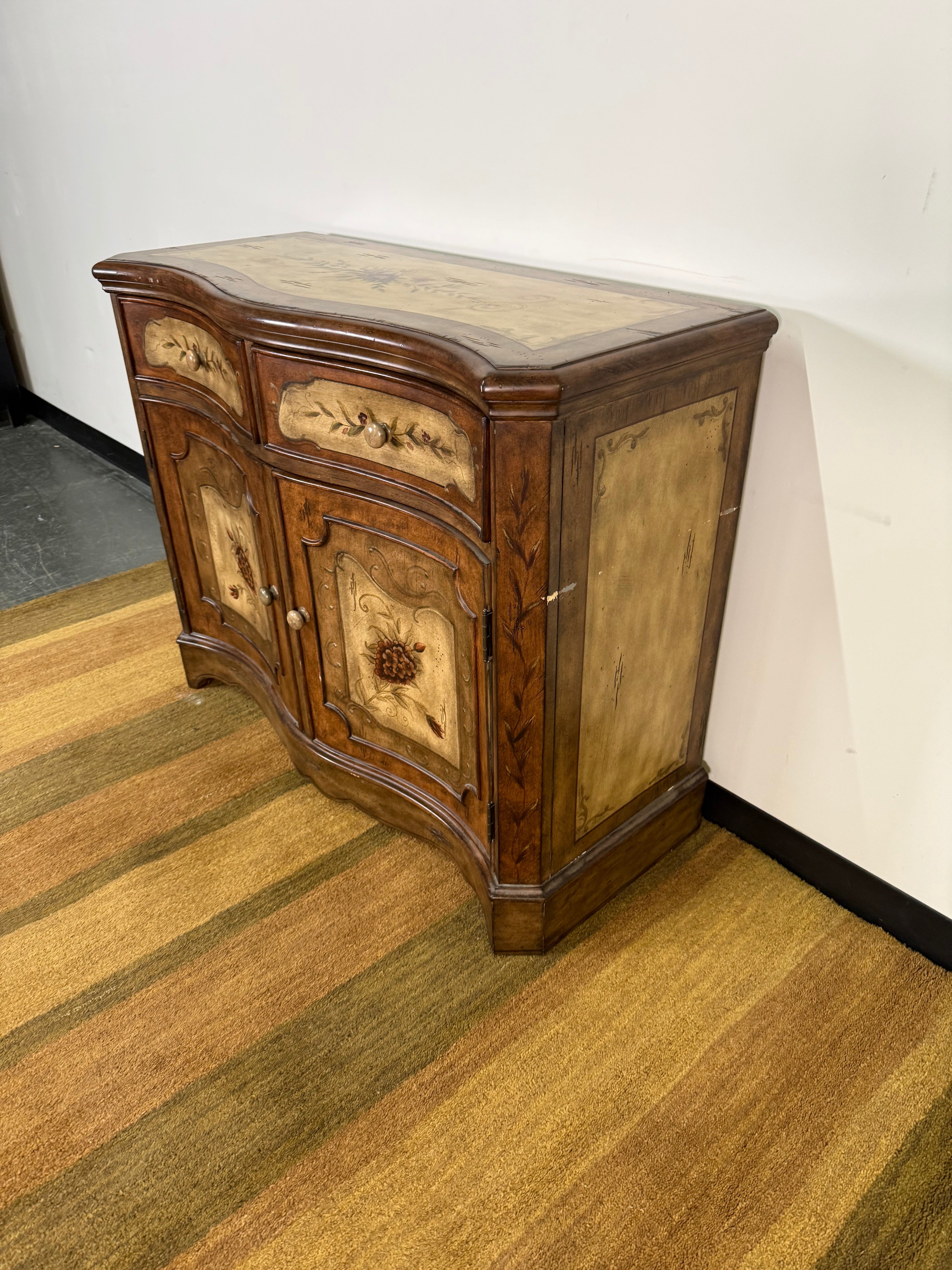 Hand Painted Accent Cabinet