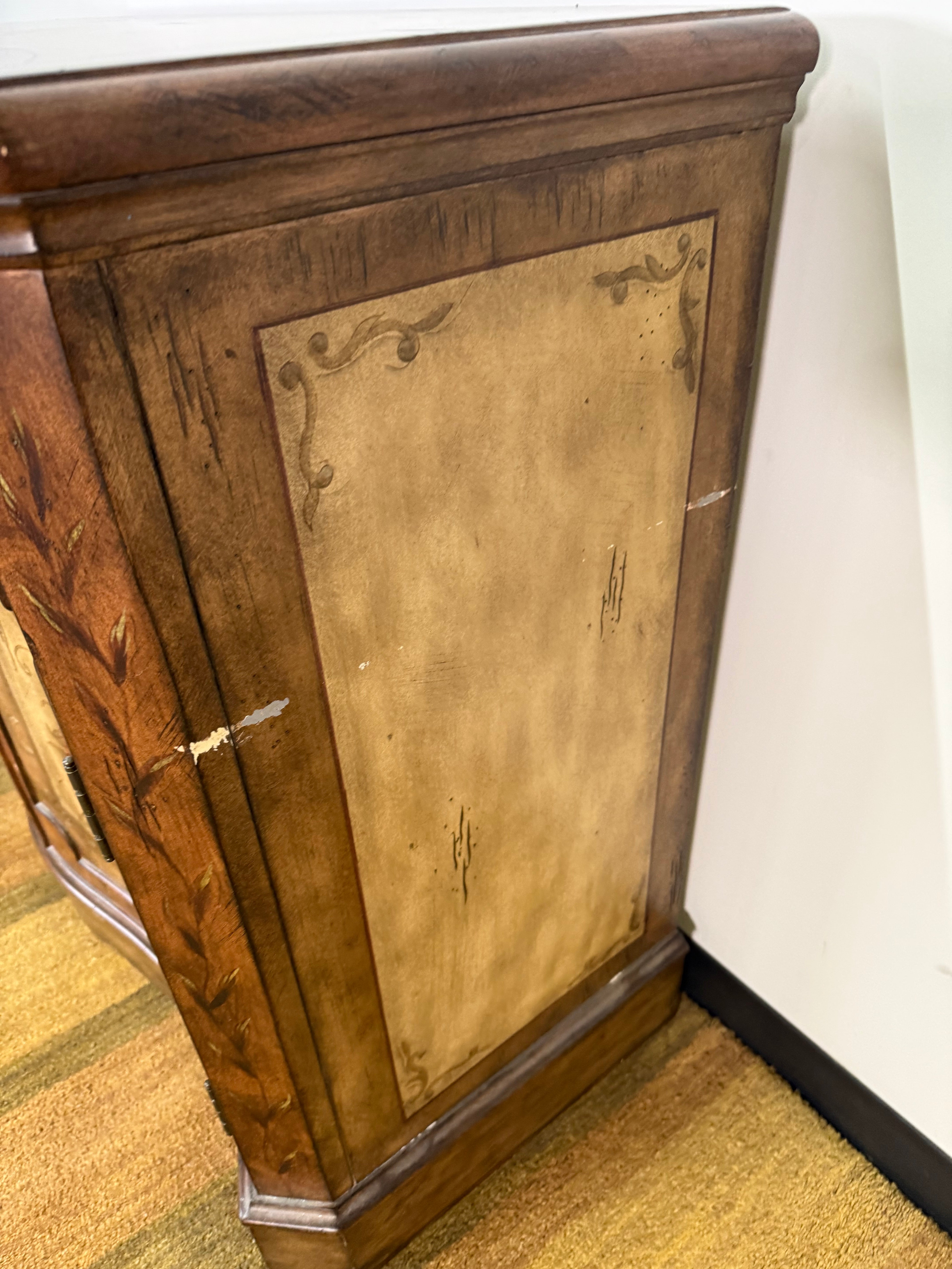 Hand Painted Accent Cabinet