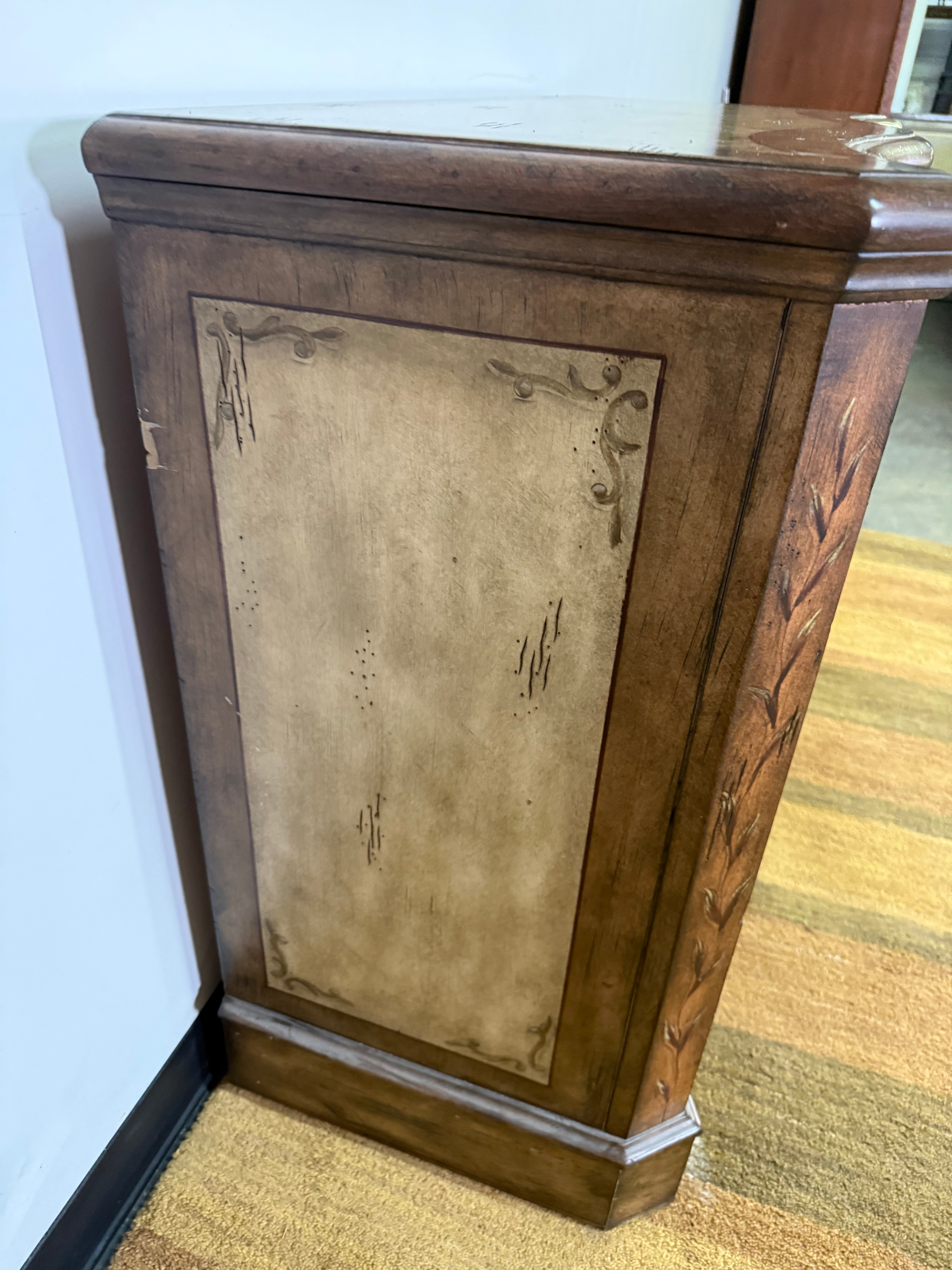 Hand Painted Accent Cabinet