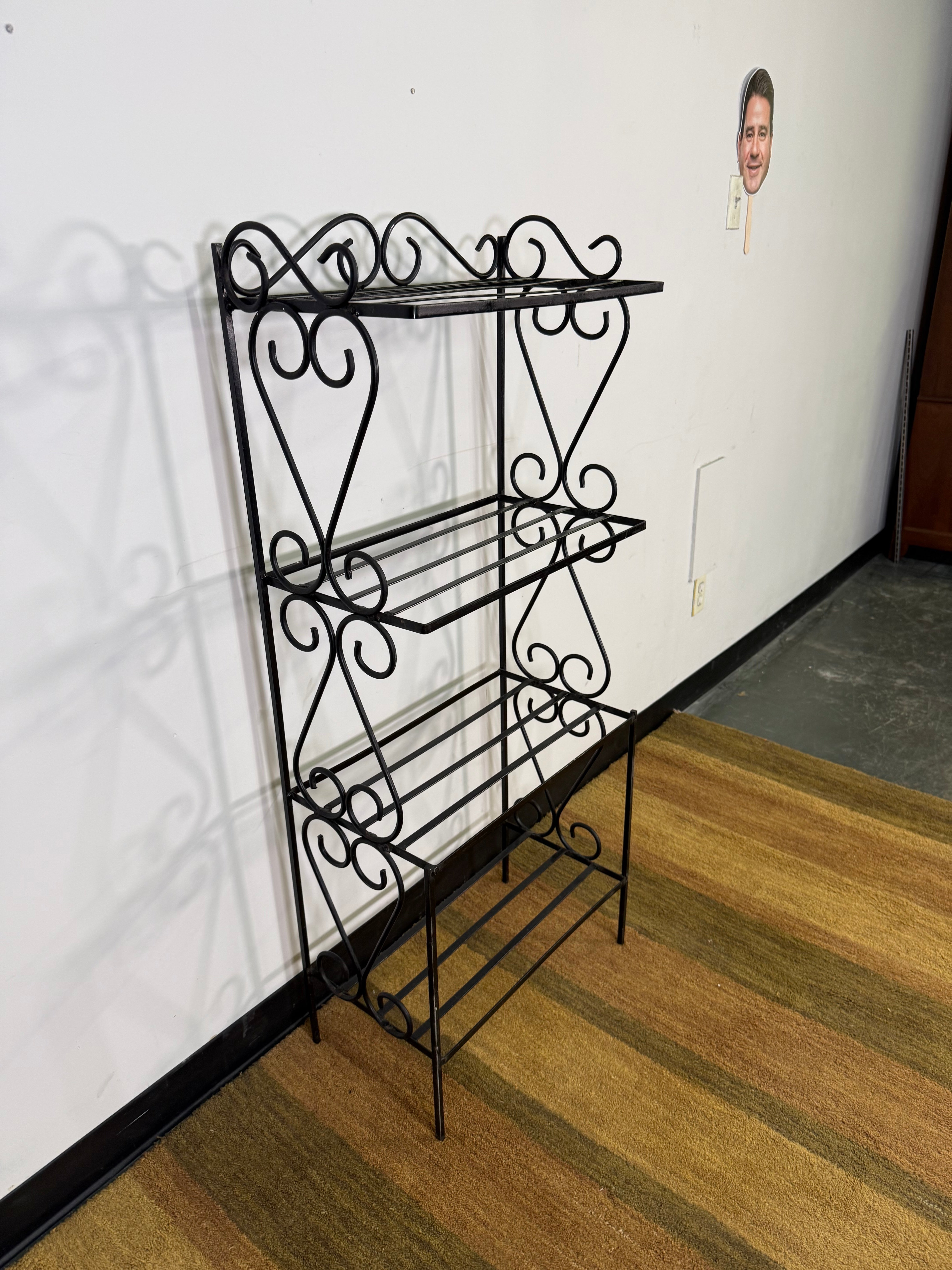Decorative Black Metal Display Rack