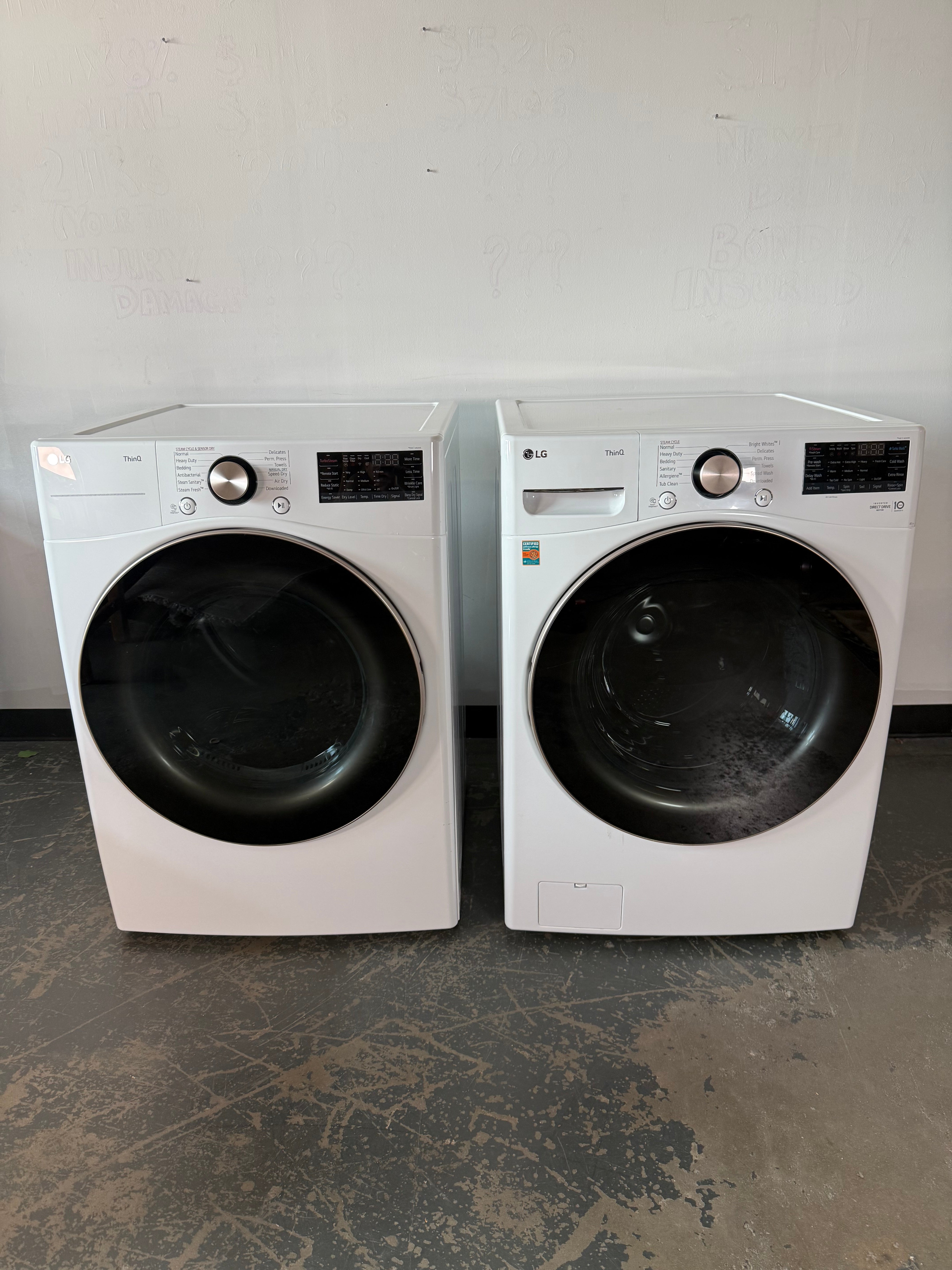 LG ThinQ Front-Load Washer &amp; Dryer Set