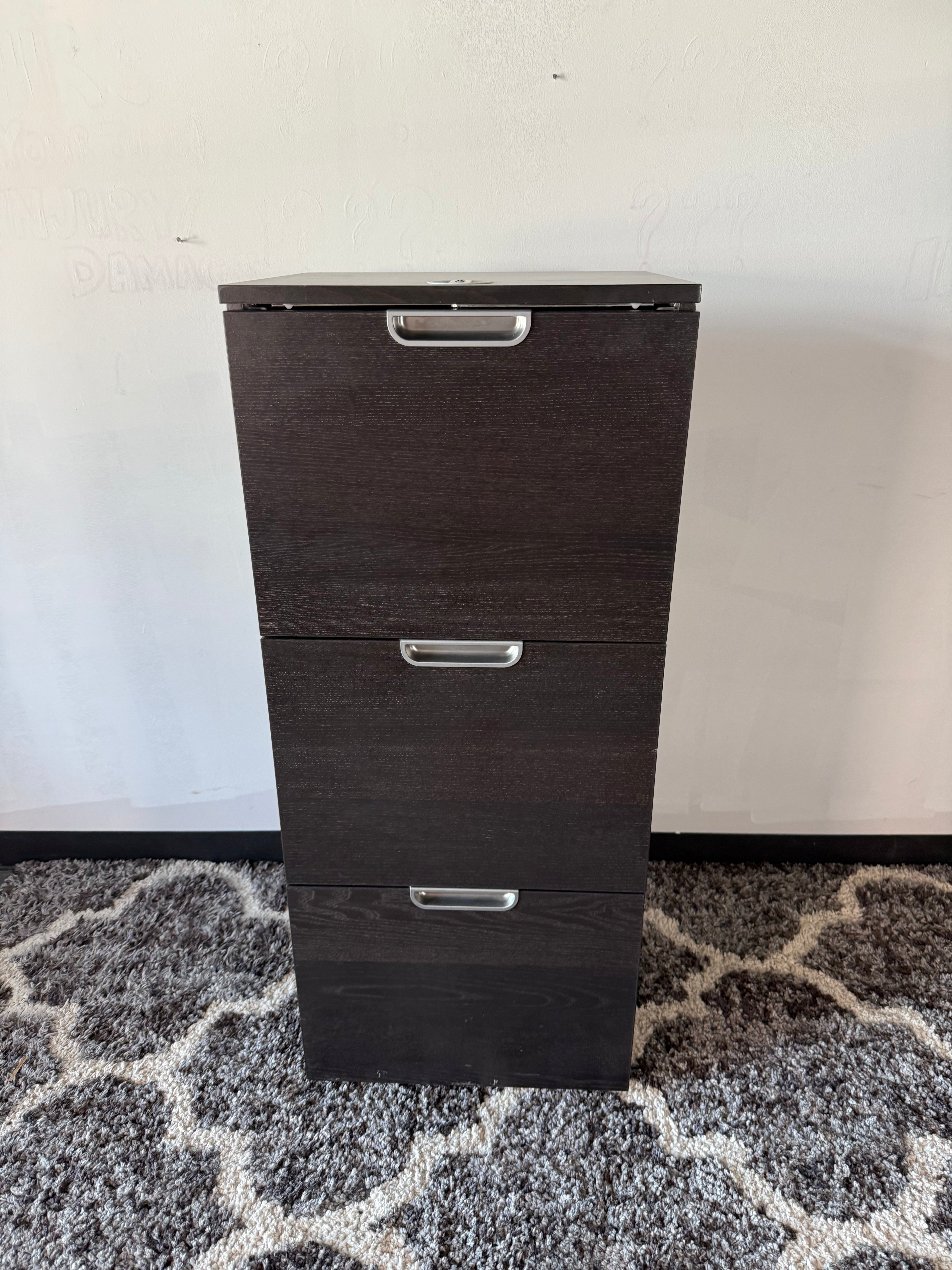Locking Espresso File Cabinets&nbsp;