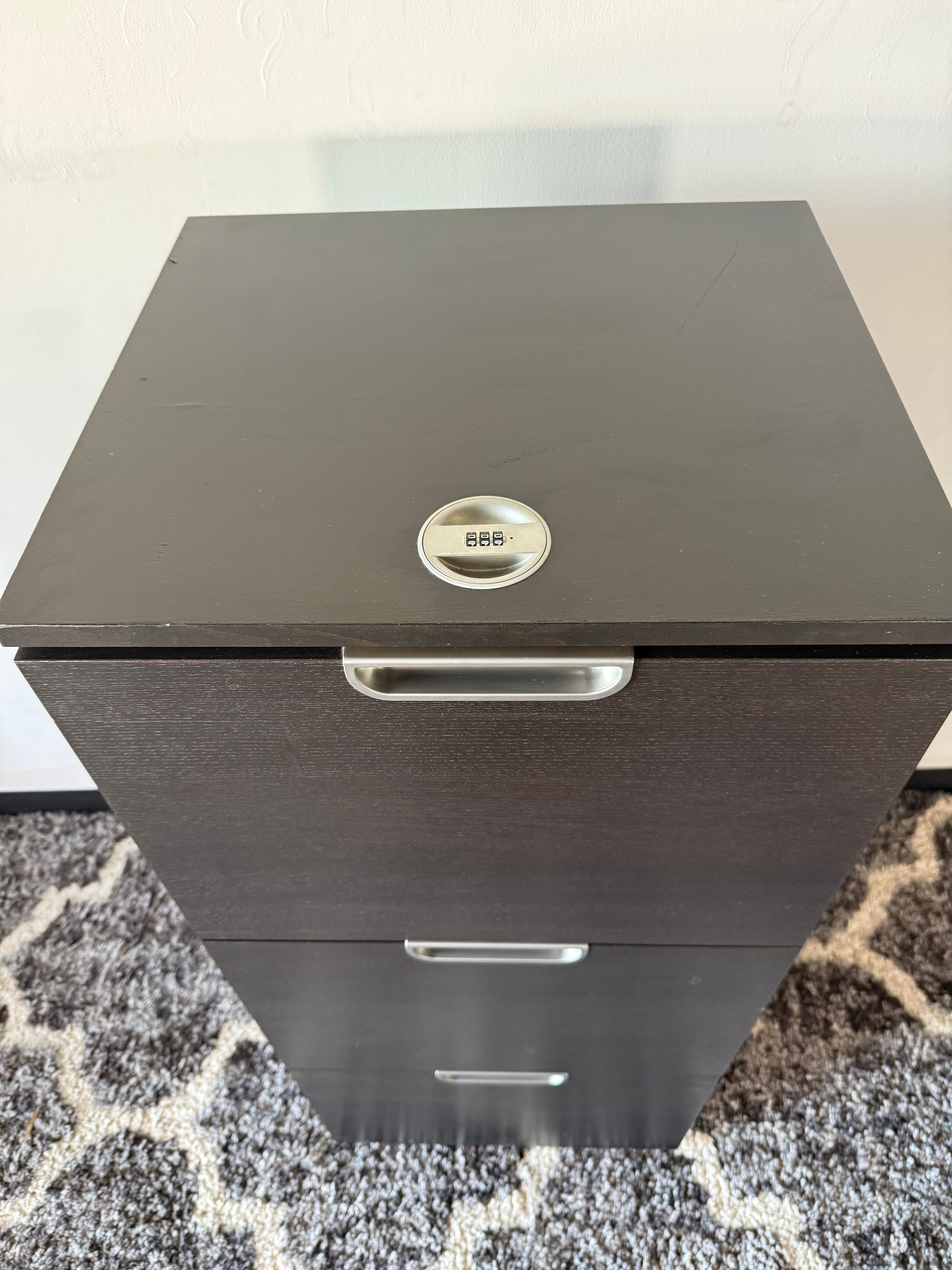 Locking Espresso File Cabinets&nbsp;