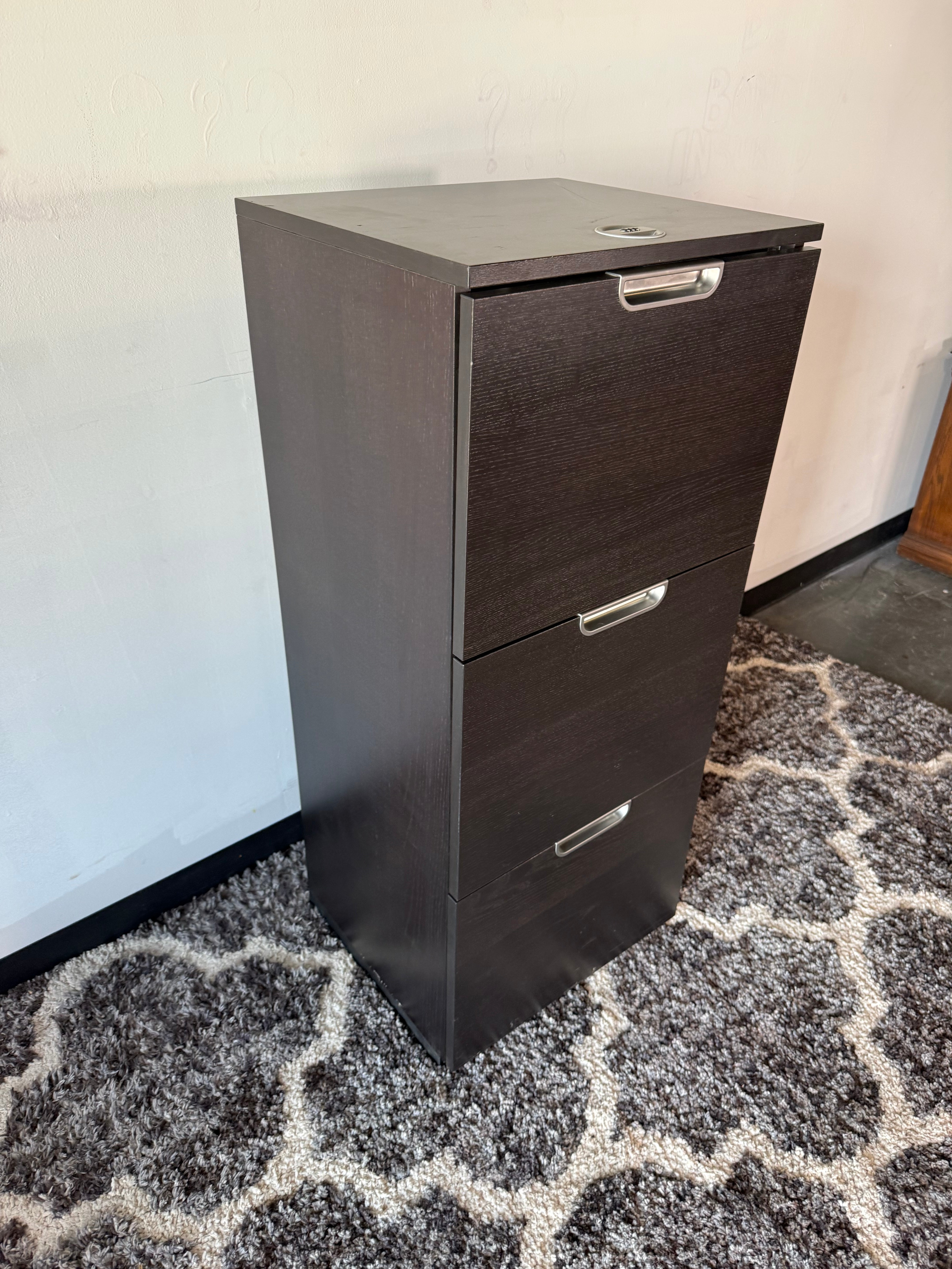 Locking Espresso File Cabinets&nbsp;