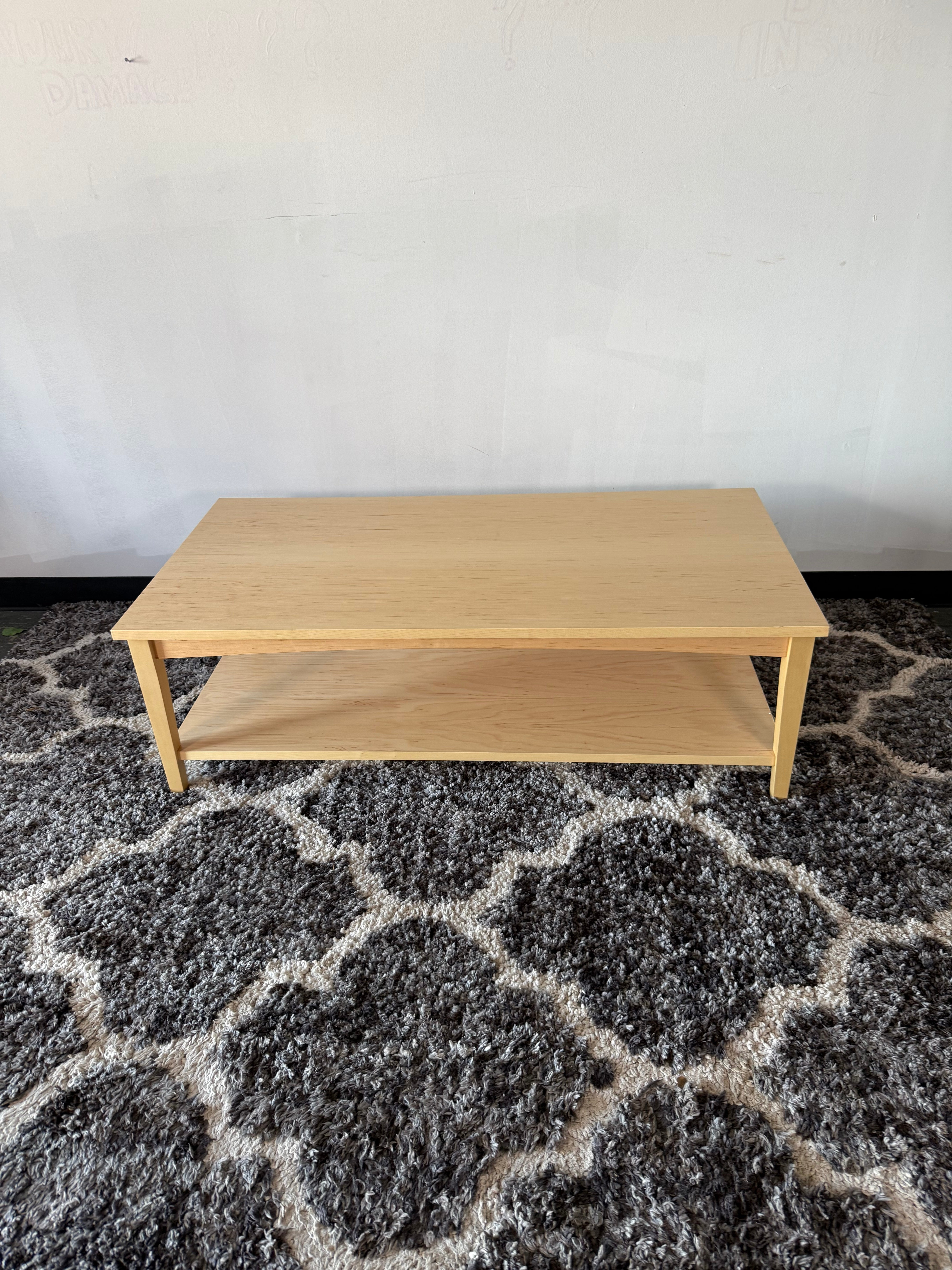 Simple Shaker-Style Maple Coffee Table
