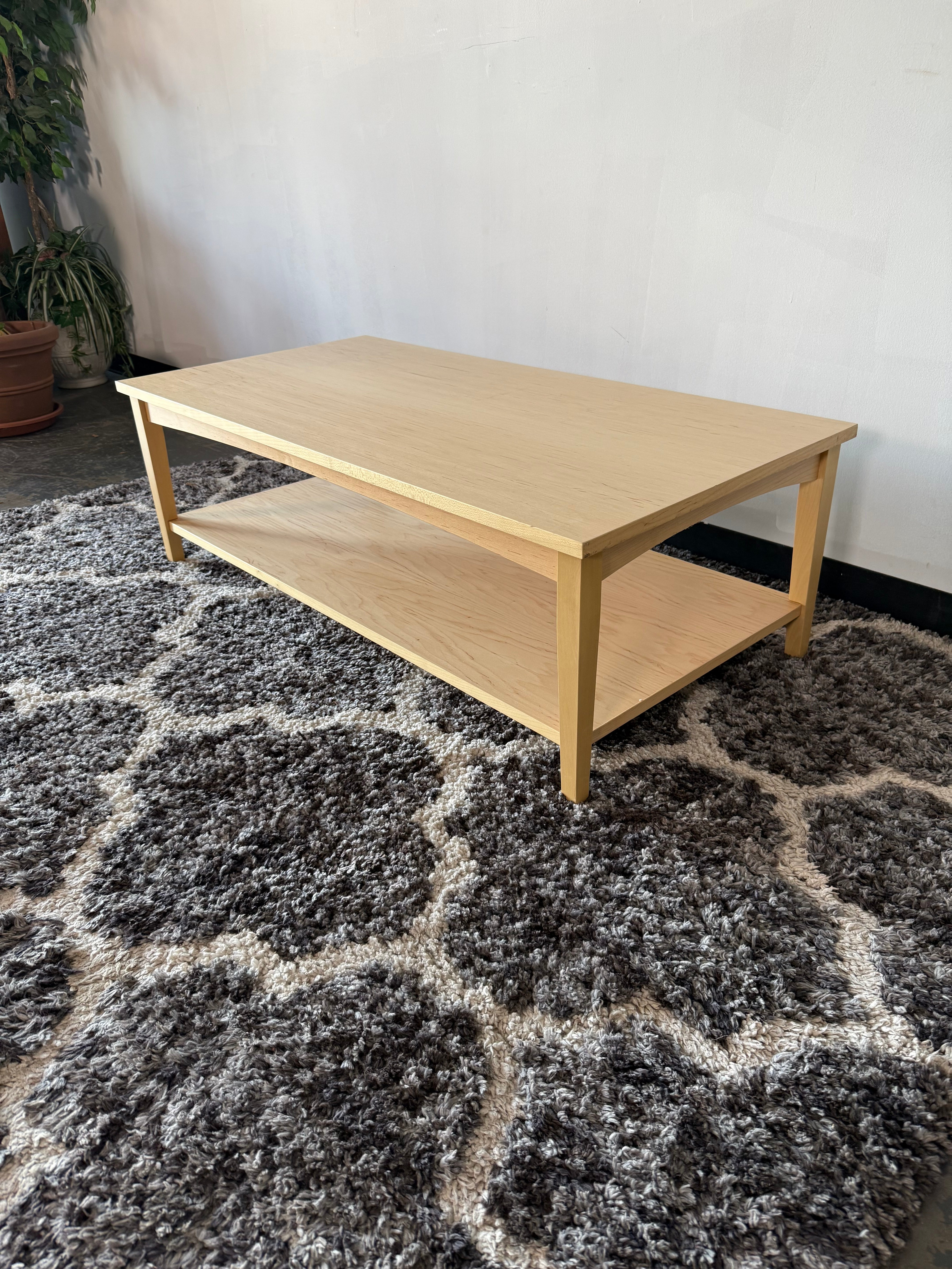 Simple Shaker-Style Maple Coffee Table