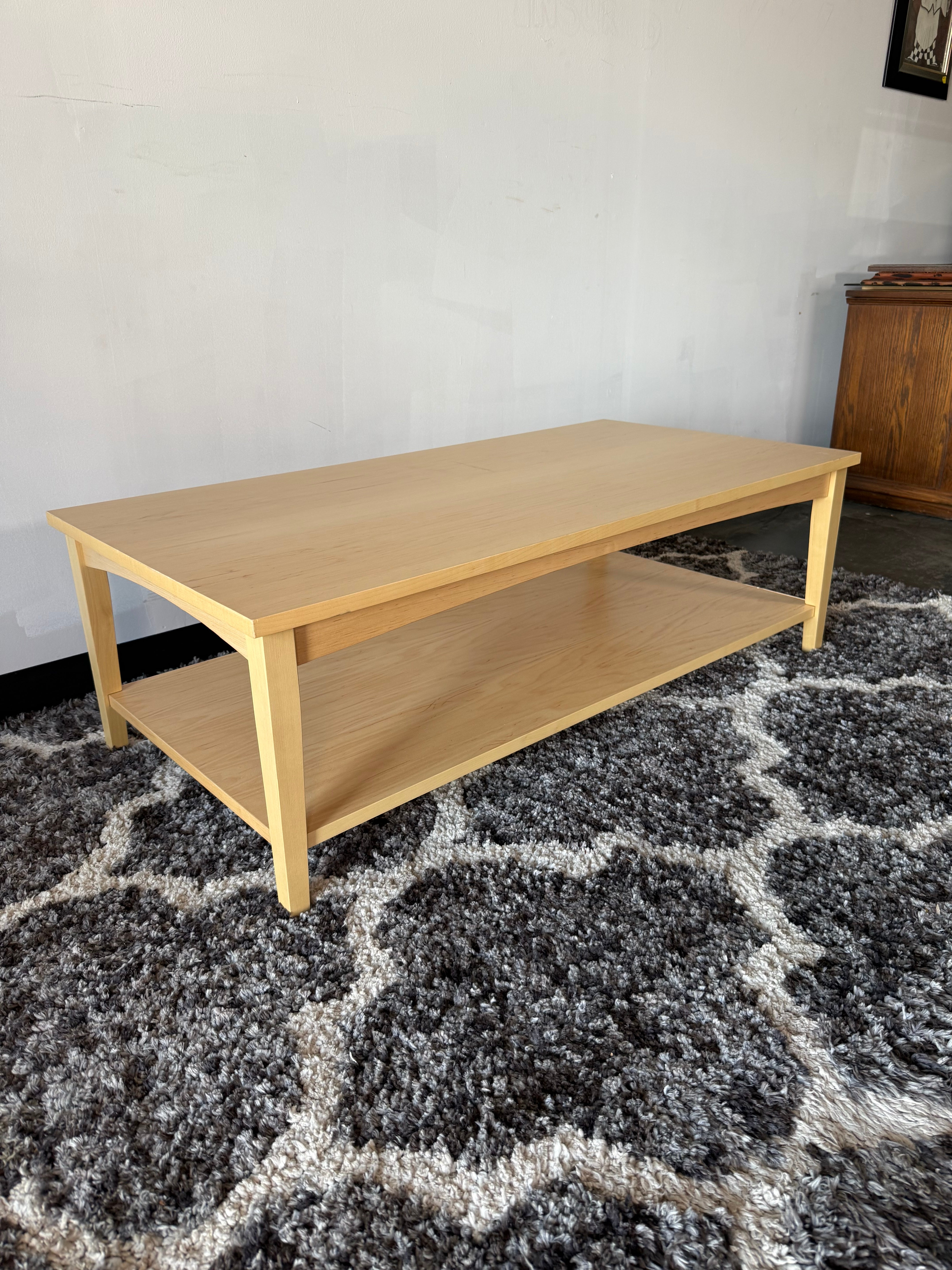 Simple Shaker-Style Maple Coffee Table