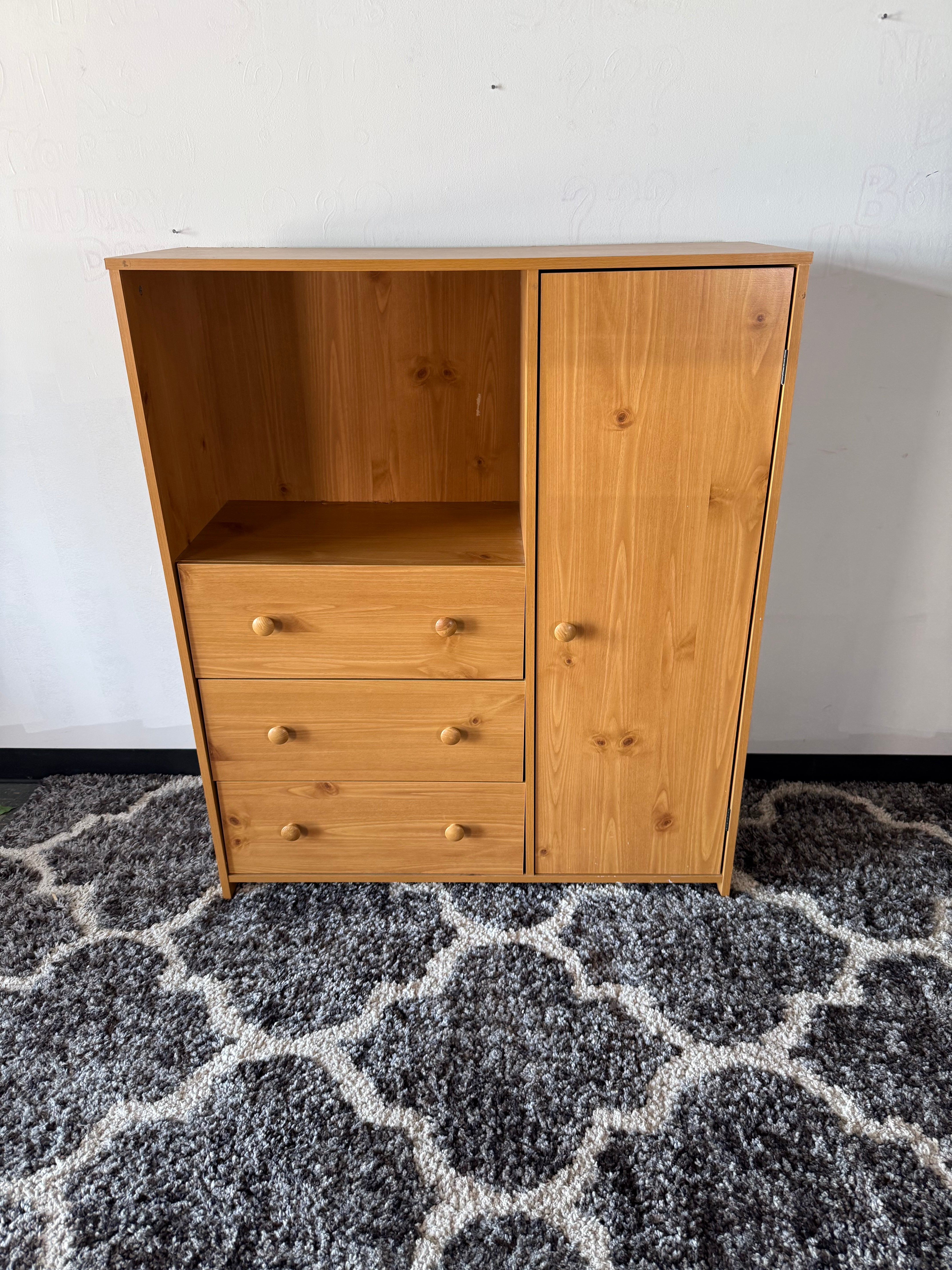 Knotty Pine Storage Cabinet