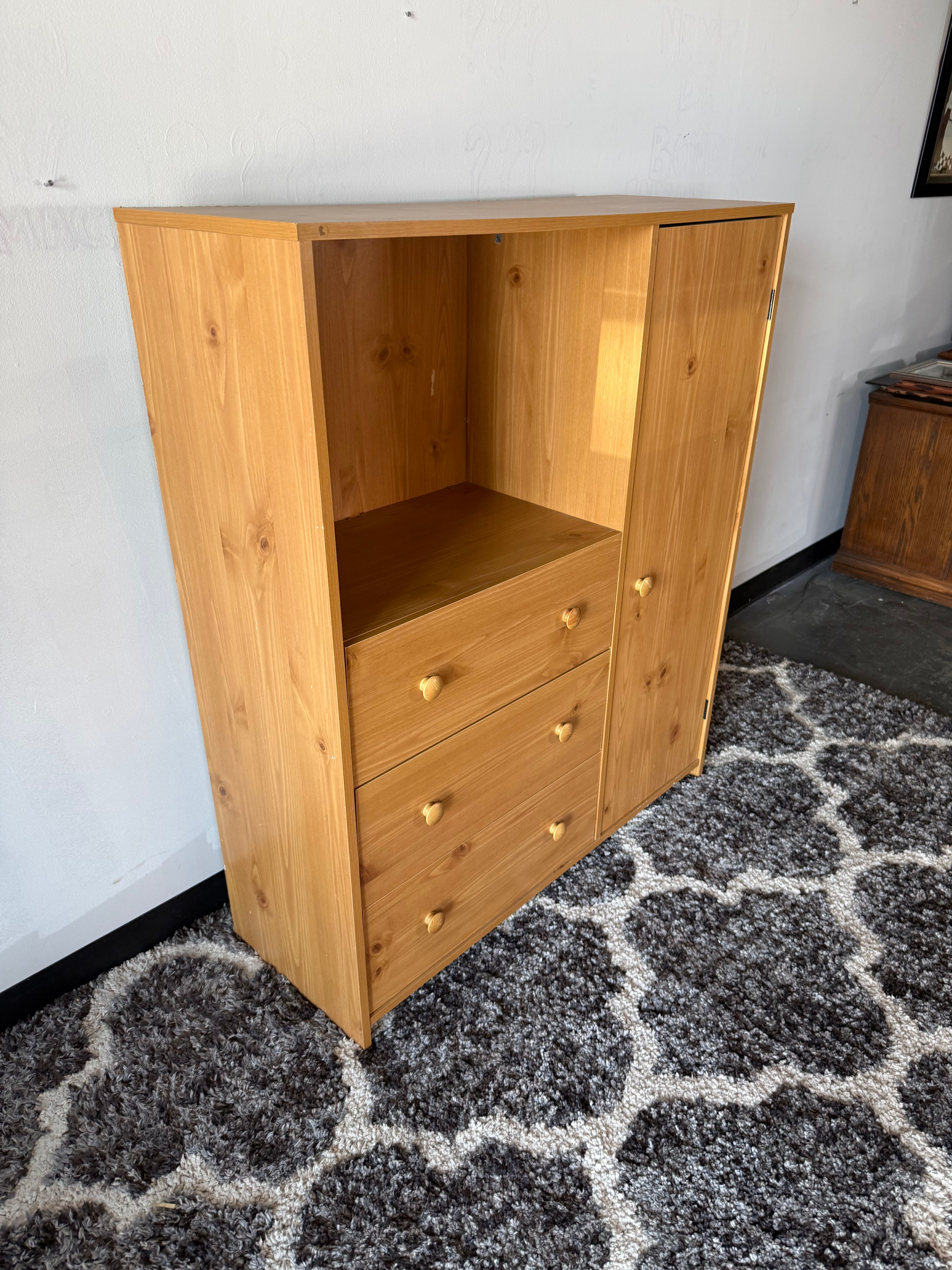 Knotty Pine Storage Cabinet
