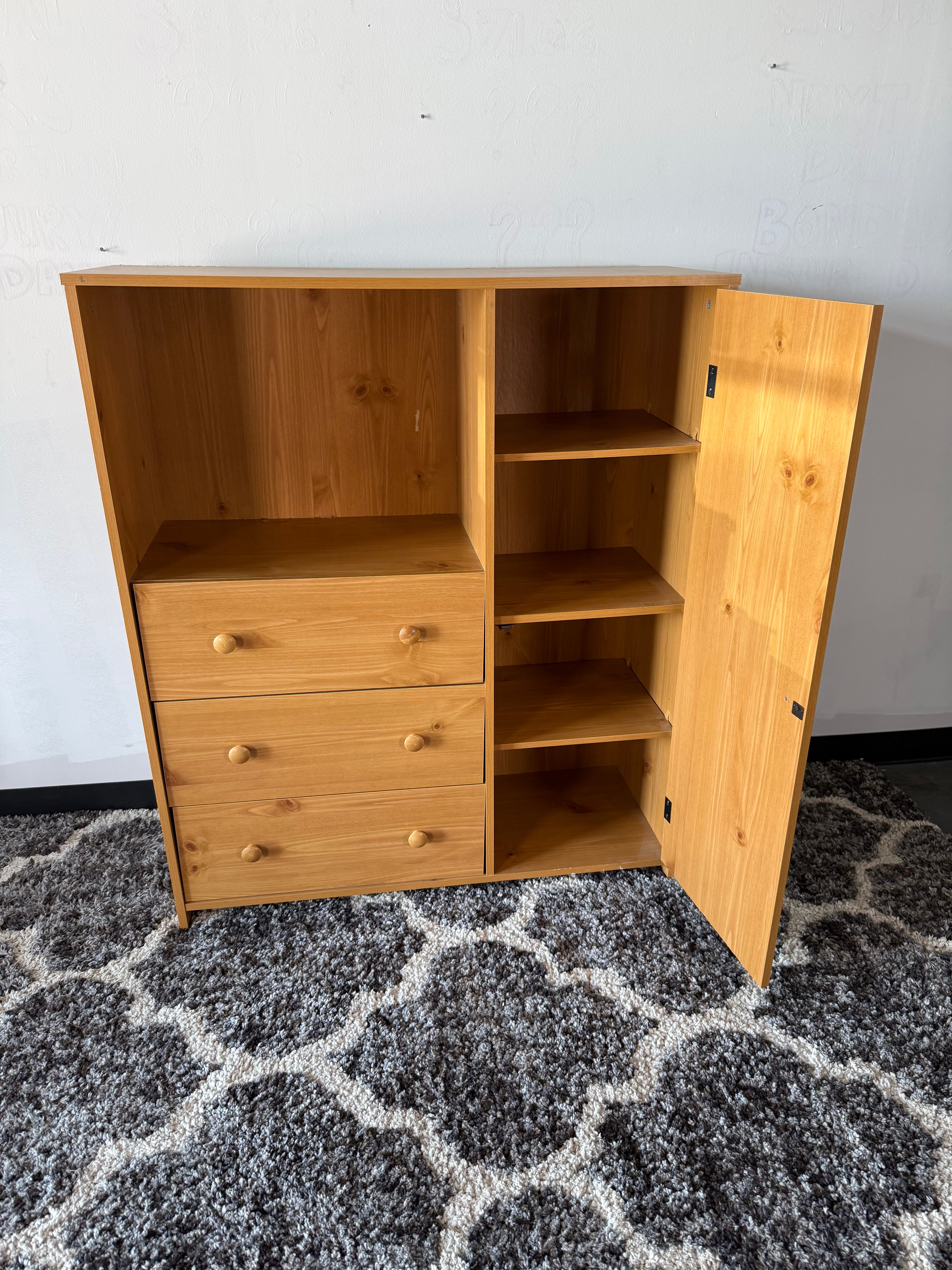 Knotty Pine Storage Cabinet