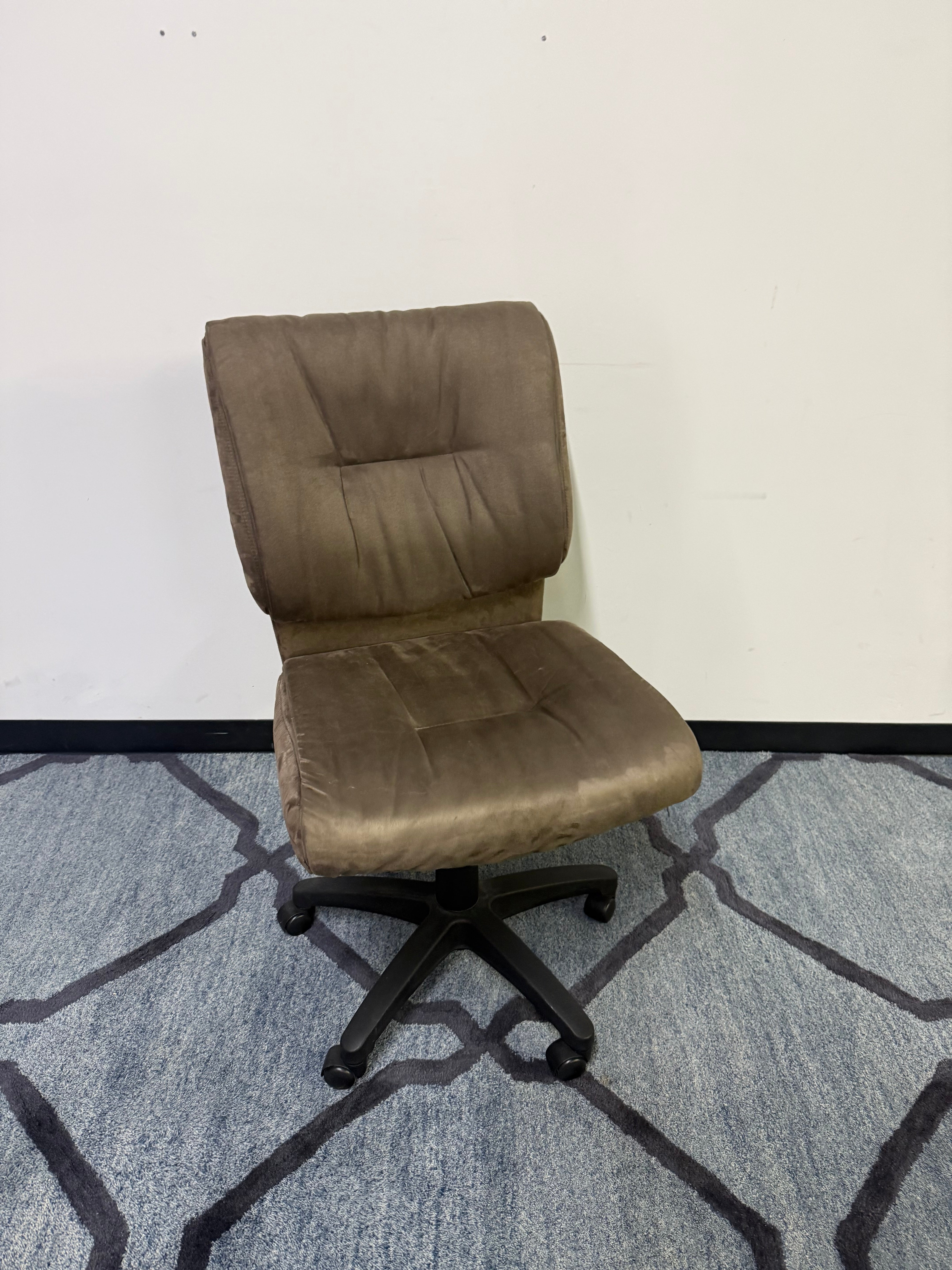 Armless Microsuede Office Chair