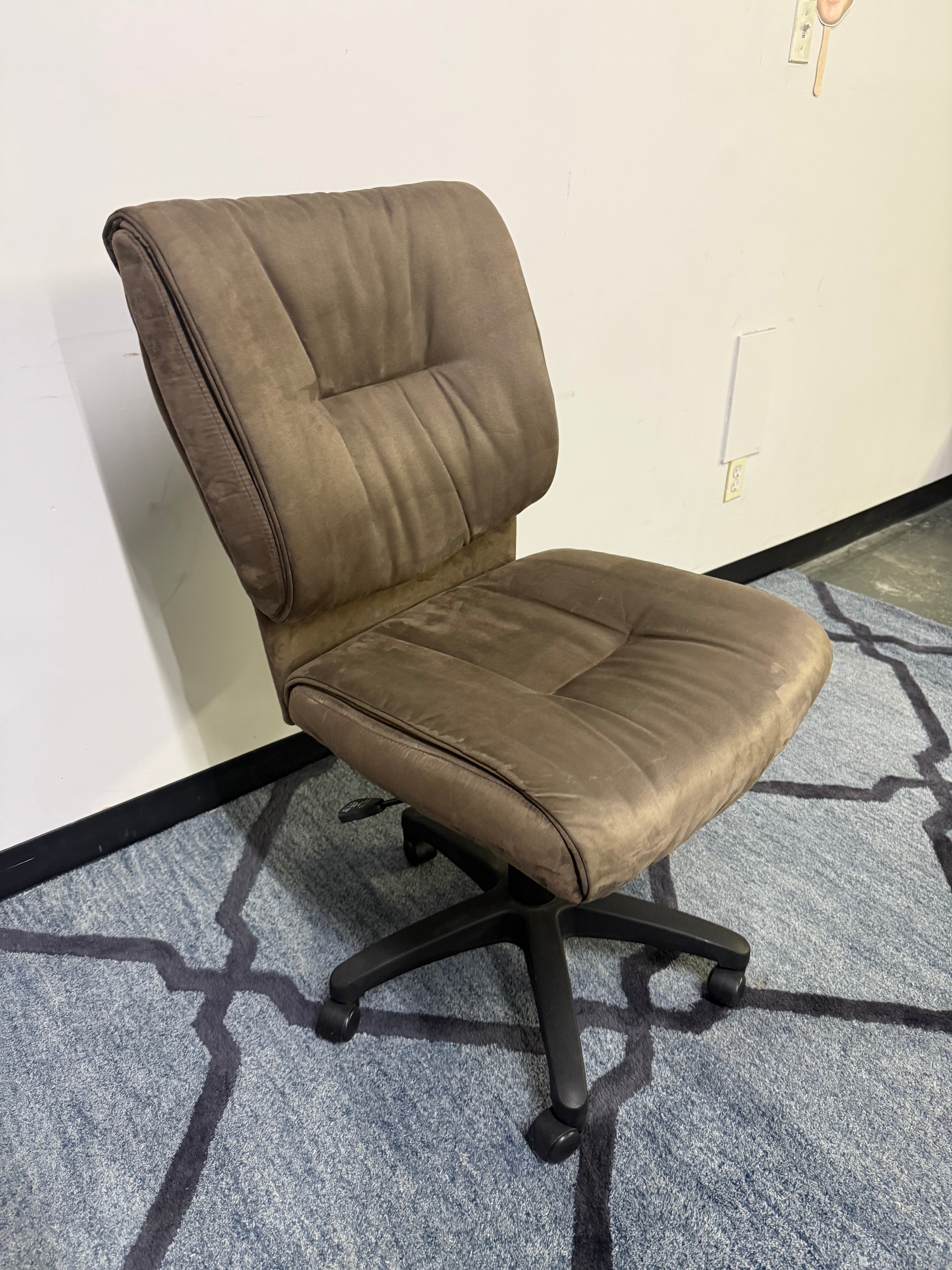 Armless Microsuede Office Chair