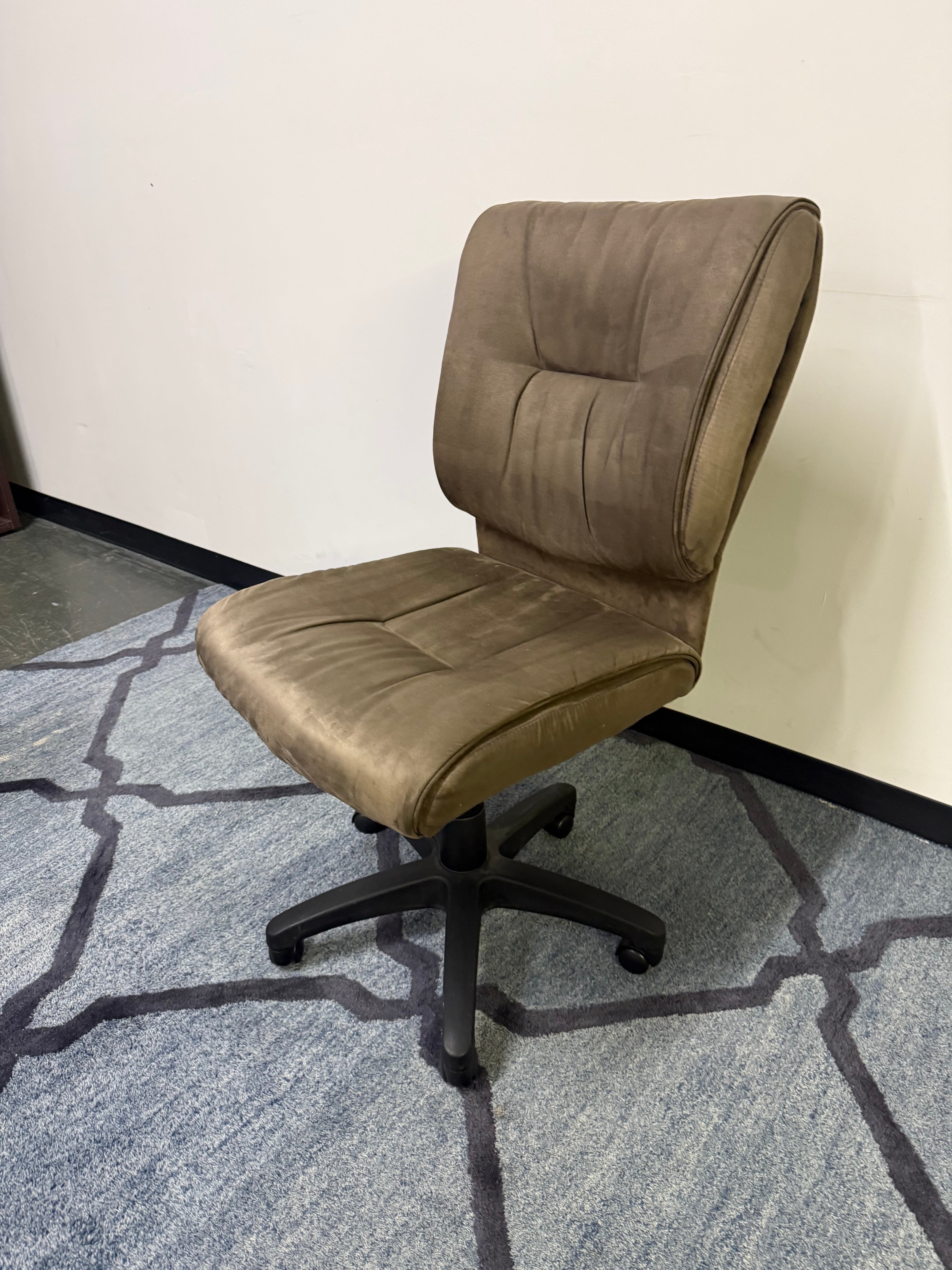 Armless Microsuede Office Chair