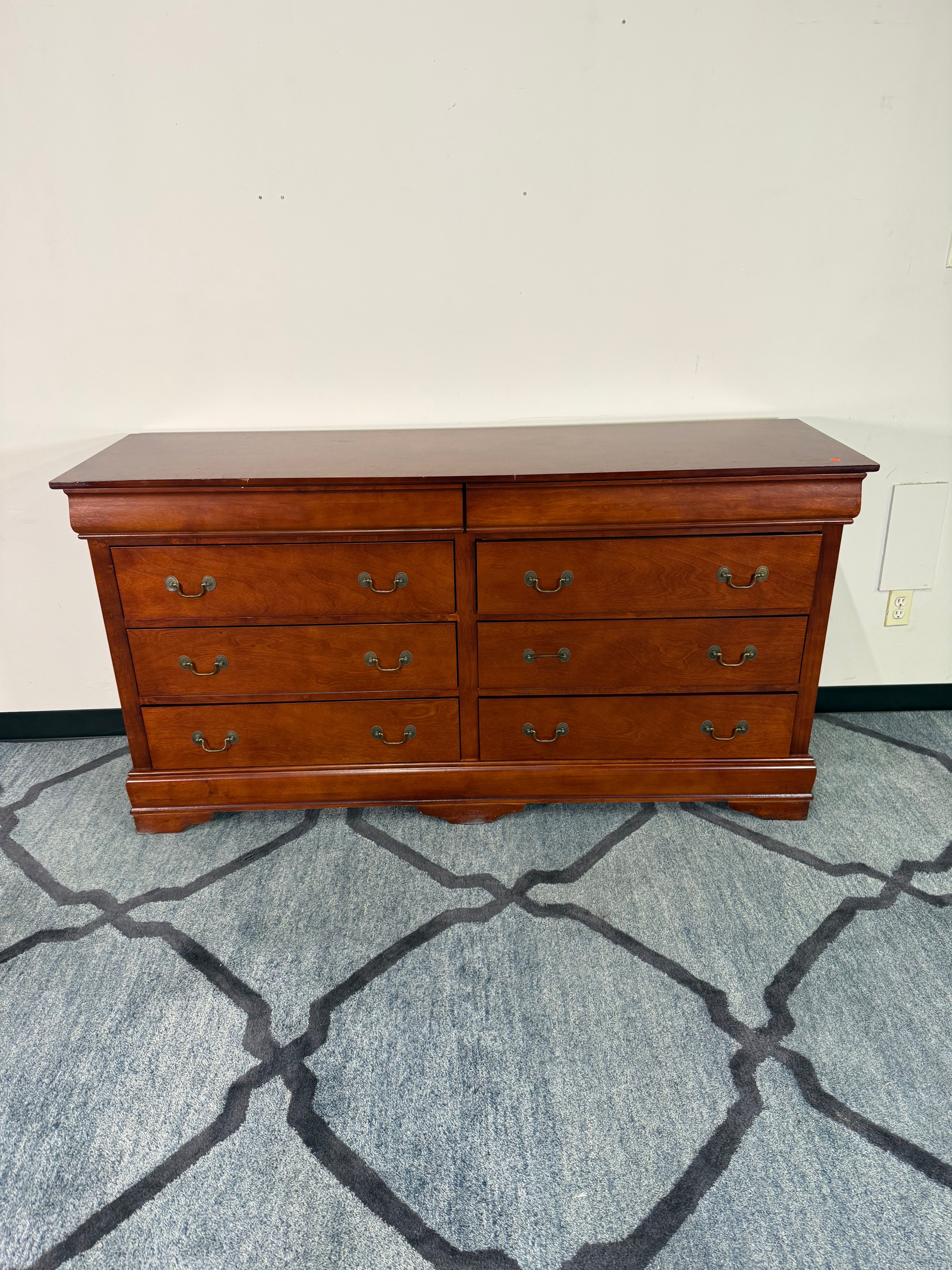 6-Drawer Cherry Dresser, Louis Philippe Style