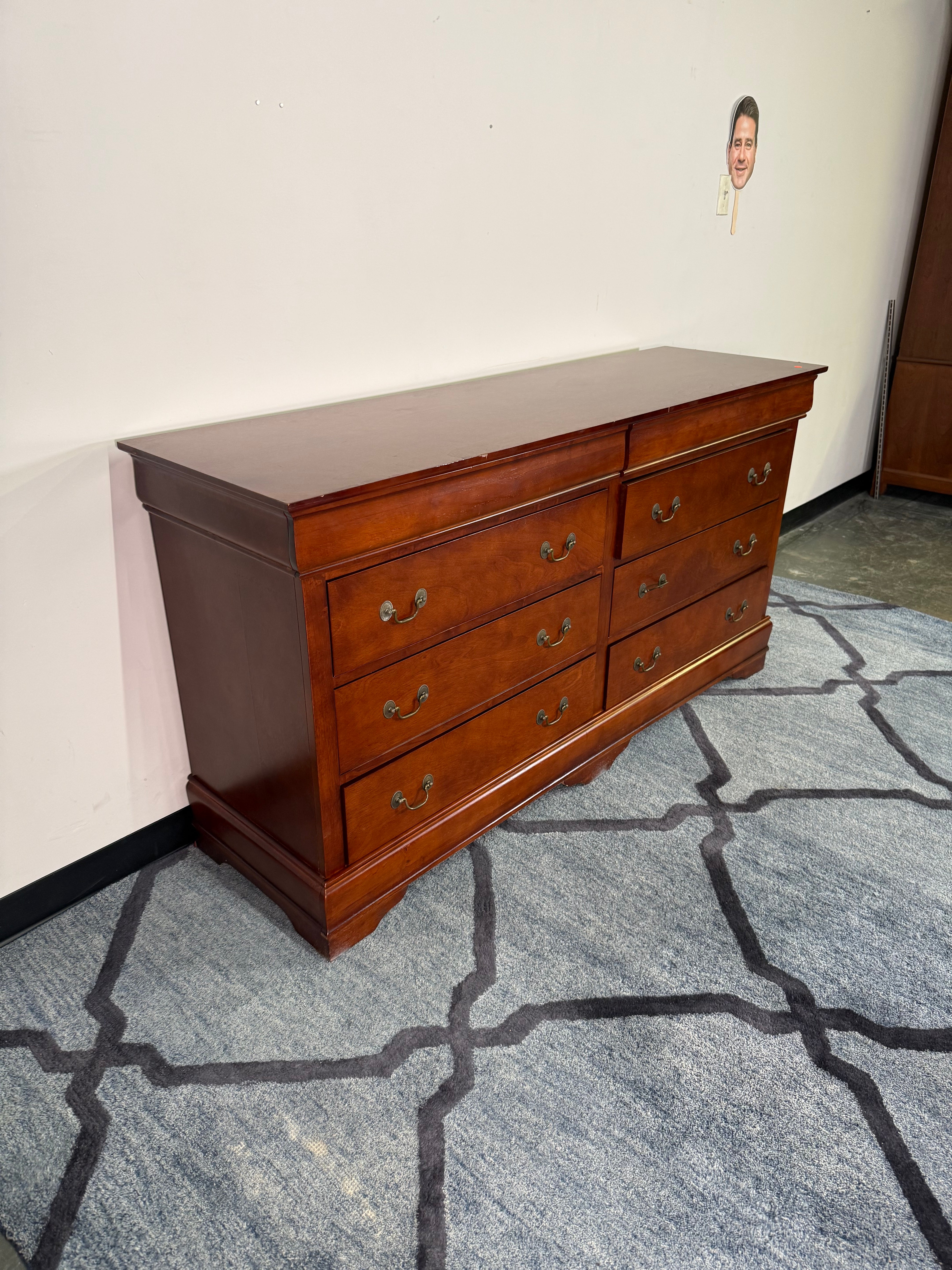 6-Drawer Cherry Dresser, Louis Philippe Style